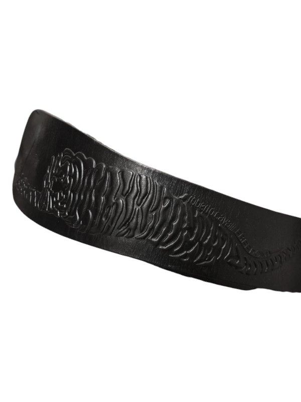 Roberto Cavalli Roberto Cavalli Black “Freedom” Embossed Tiger Belt, c.2010s Size ONE SIZE - 6 Thumbnail