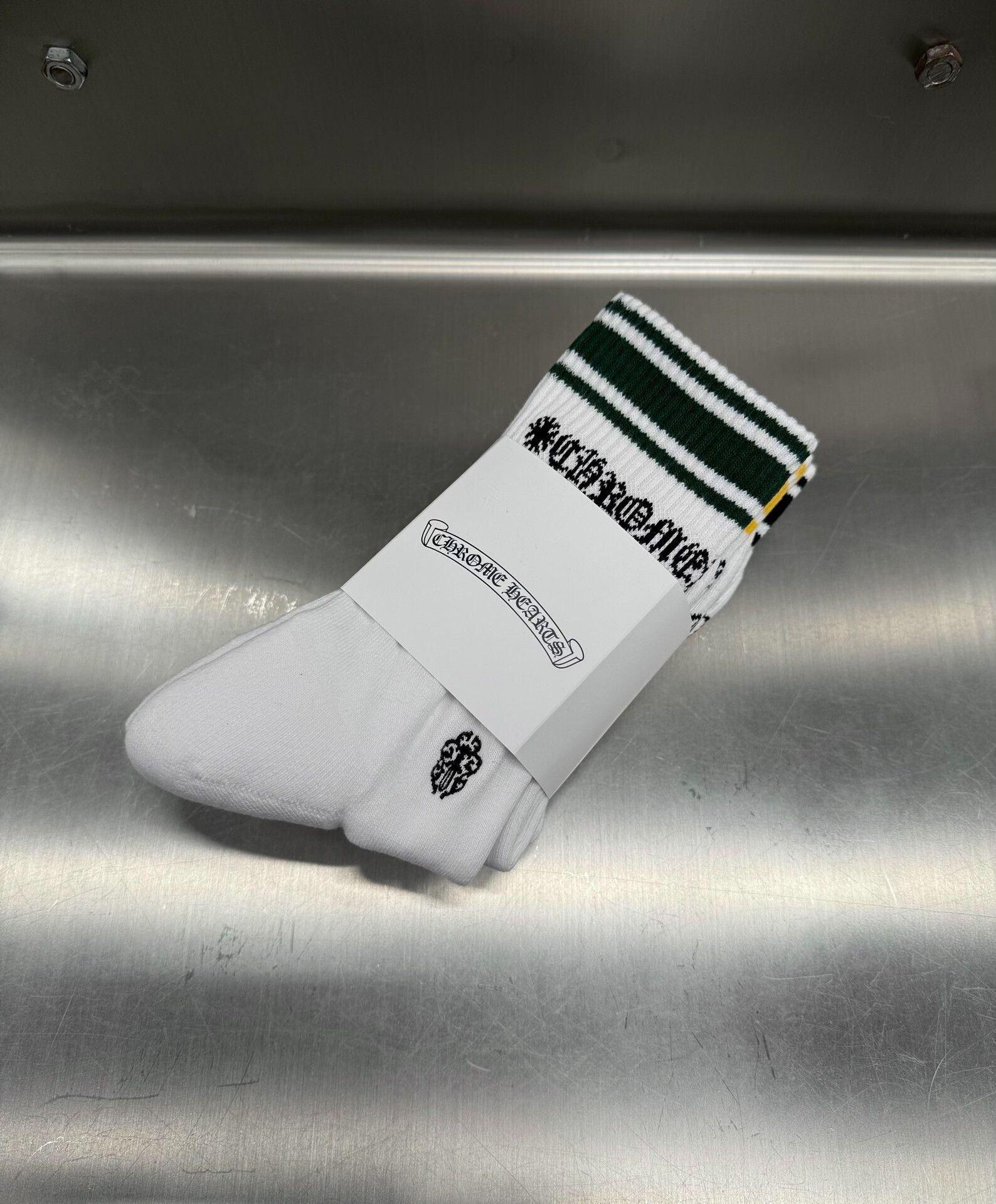 Chrome Hearts Chrome Hearts White Sword Sanskrit Print Socks Size ONE SIZE - 1 Thumbnail