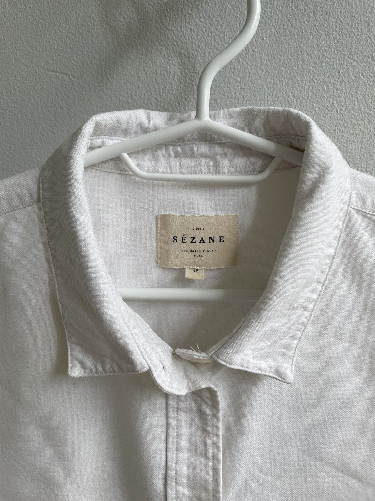 Sezane Sezane Button Up Shirt White Cotton Size 42 ( M ) Size M / US 6-8 / IT 42-44 - 4 Thumbnail