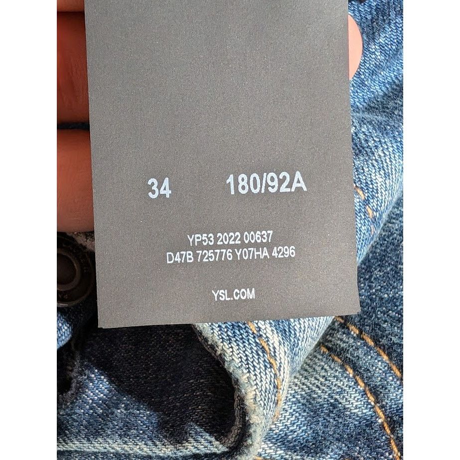 Saint Laurent Paris o1rshd1 Denim Jeans in Blue Size US 34 / EU 50 - 16 Thumbnail