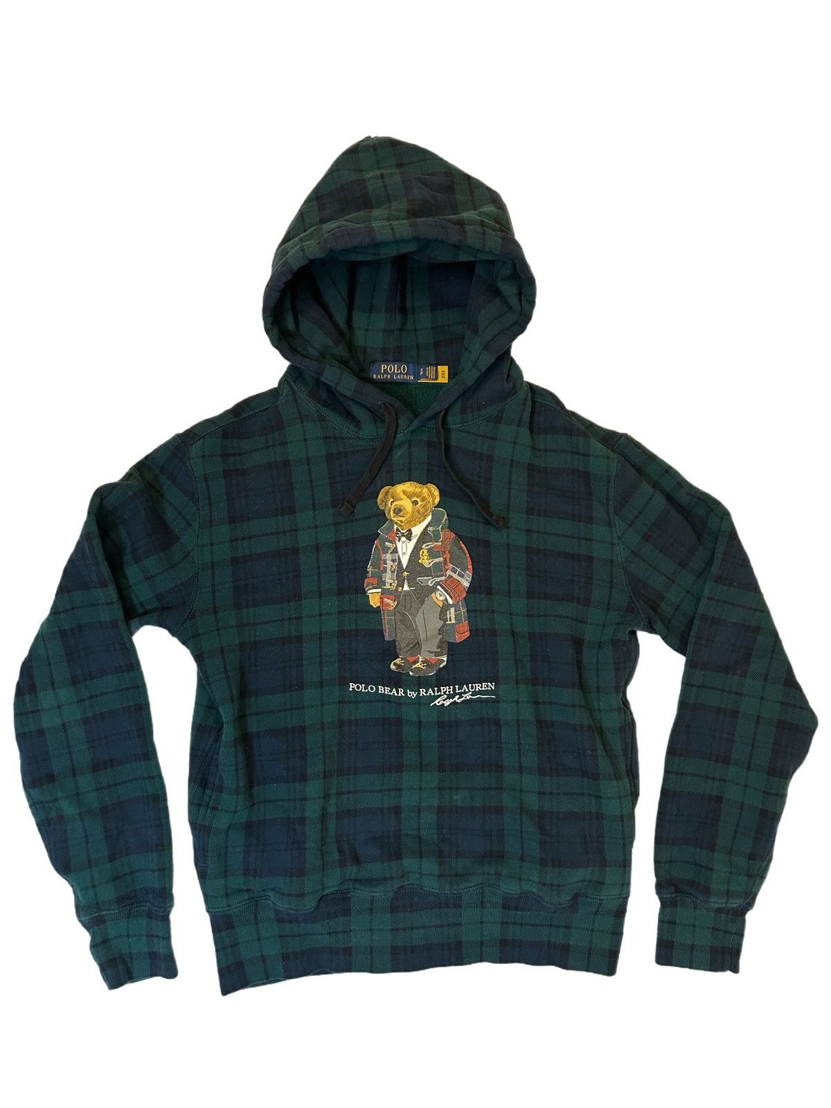 Polo Ralph Lauren Polo Bear tartan fleece hoodie Size US S / EU 44-46 / 1 - 2 Thumbnail