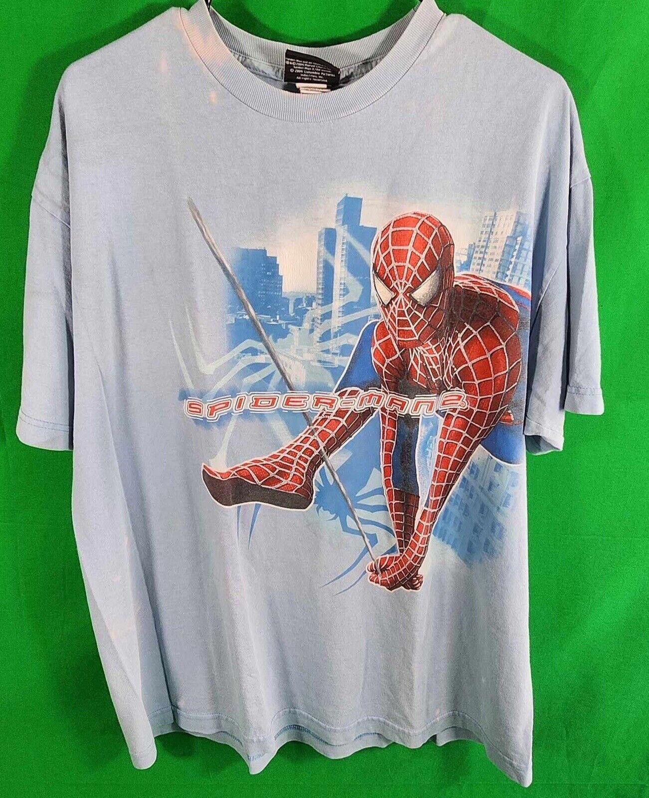 Designer Vintage AOP Spider-Man Graphic T-Shirt - Blue movie promo Size US XL / EU 56 / 4 - 1 Thumbnail