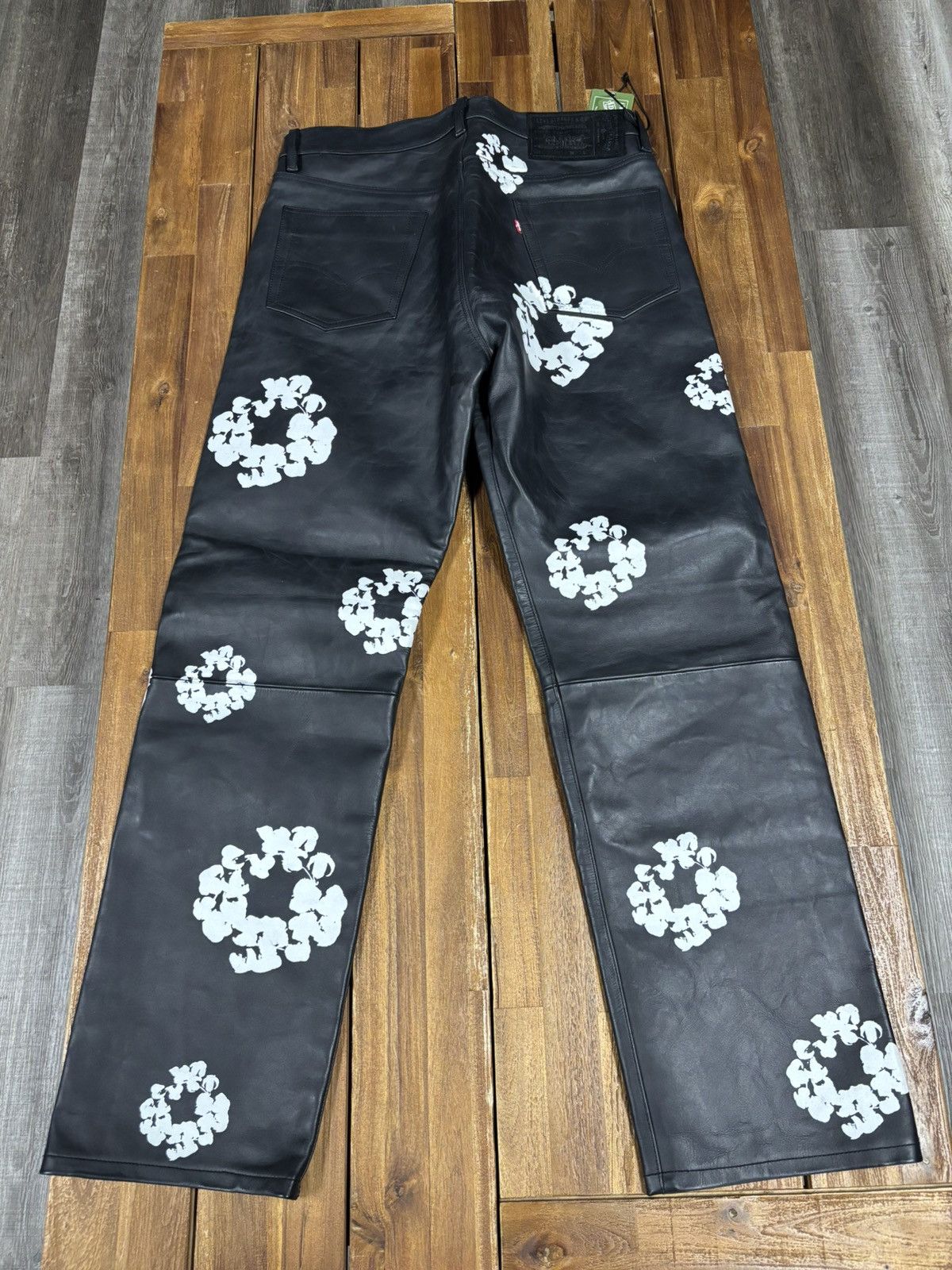DENIM TEARS Denim Tears Black Leather Pants cotton wreath Size US 34 / EU 50 - 3 Thumbnail