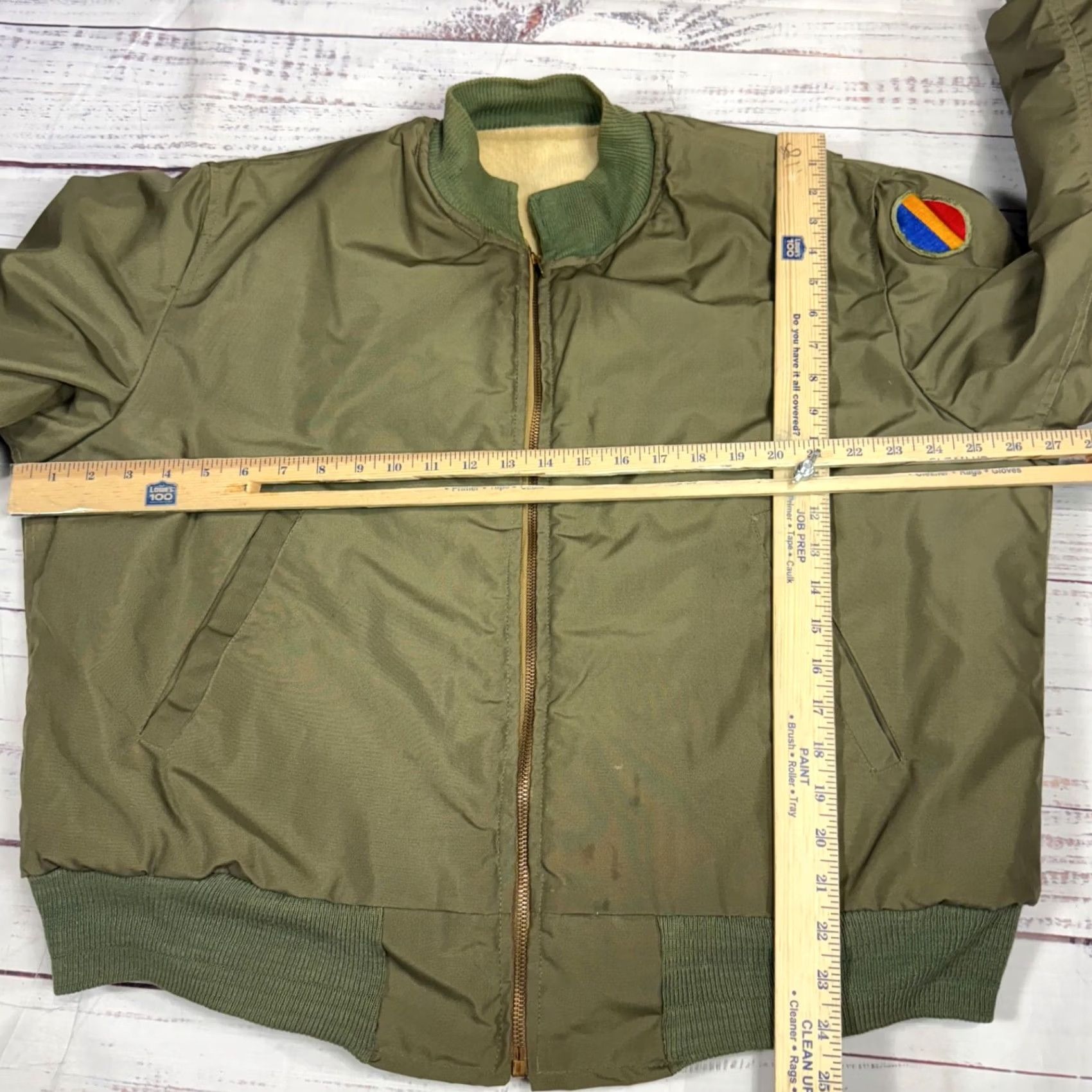 Vintage VINTAGE Military Wool Lined Nylon Bomber Jacket M Green Mens Jacket Zip Size US M / EU 48-50 / 2 - 2 Thumbnail