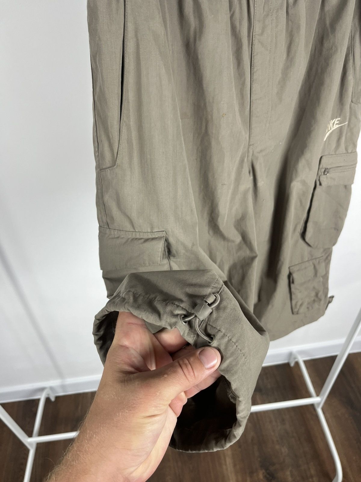 Nike Nike Distressed Cargo Long Shorts Olive Green Size L Size US 34 / EU 50 - 6 Thumbnail