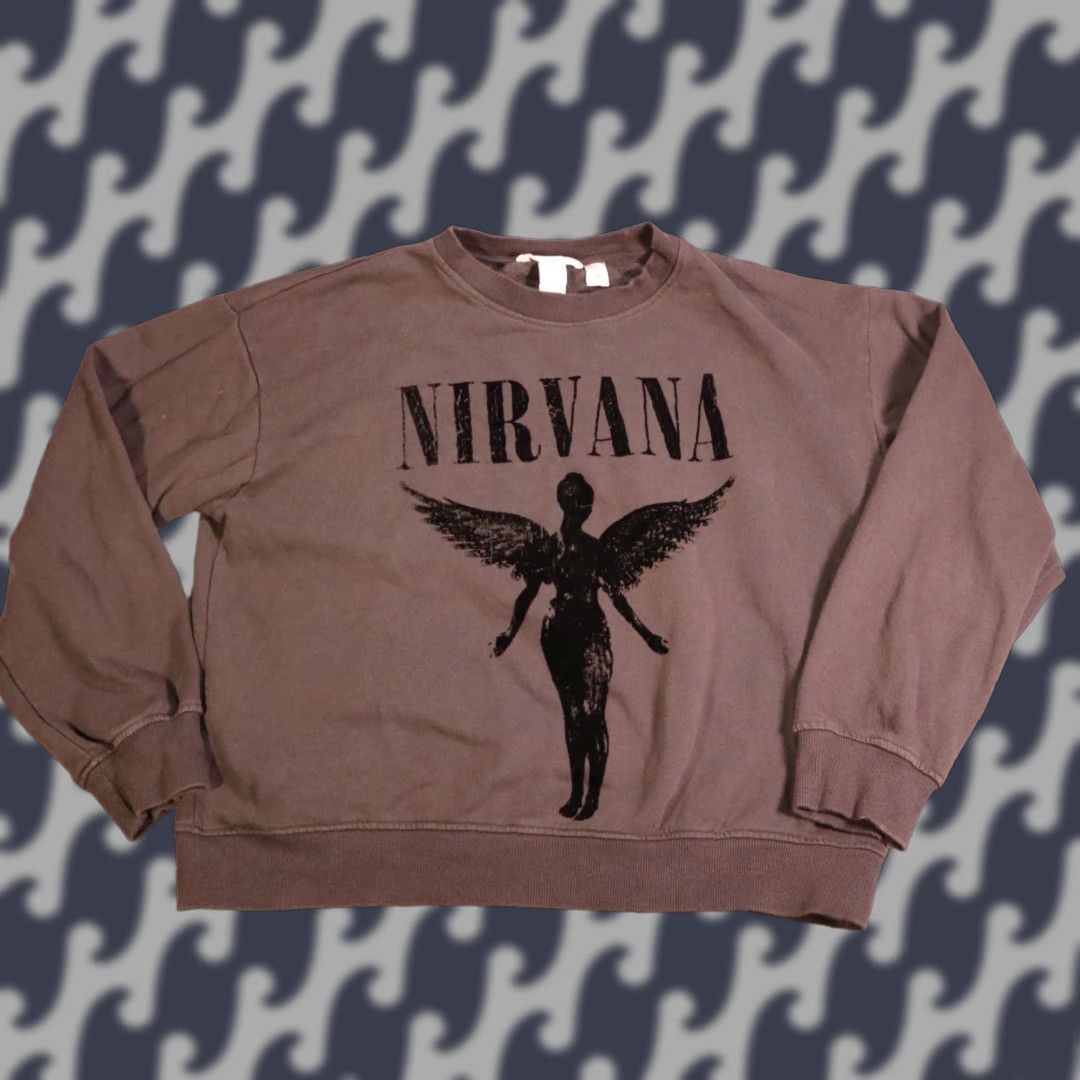 H&M H&M Nirvana Oversized Sweatshirt Gray M Women Pullover Activewear Read Size M / US 6-8 / IT 42-44 - 1 Thumbnail