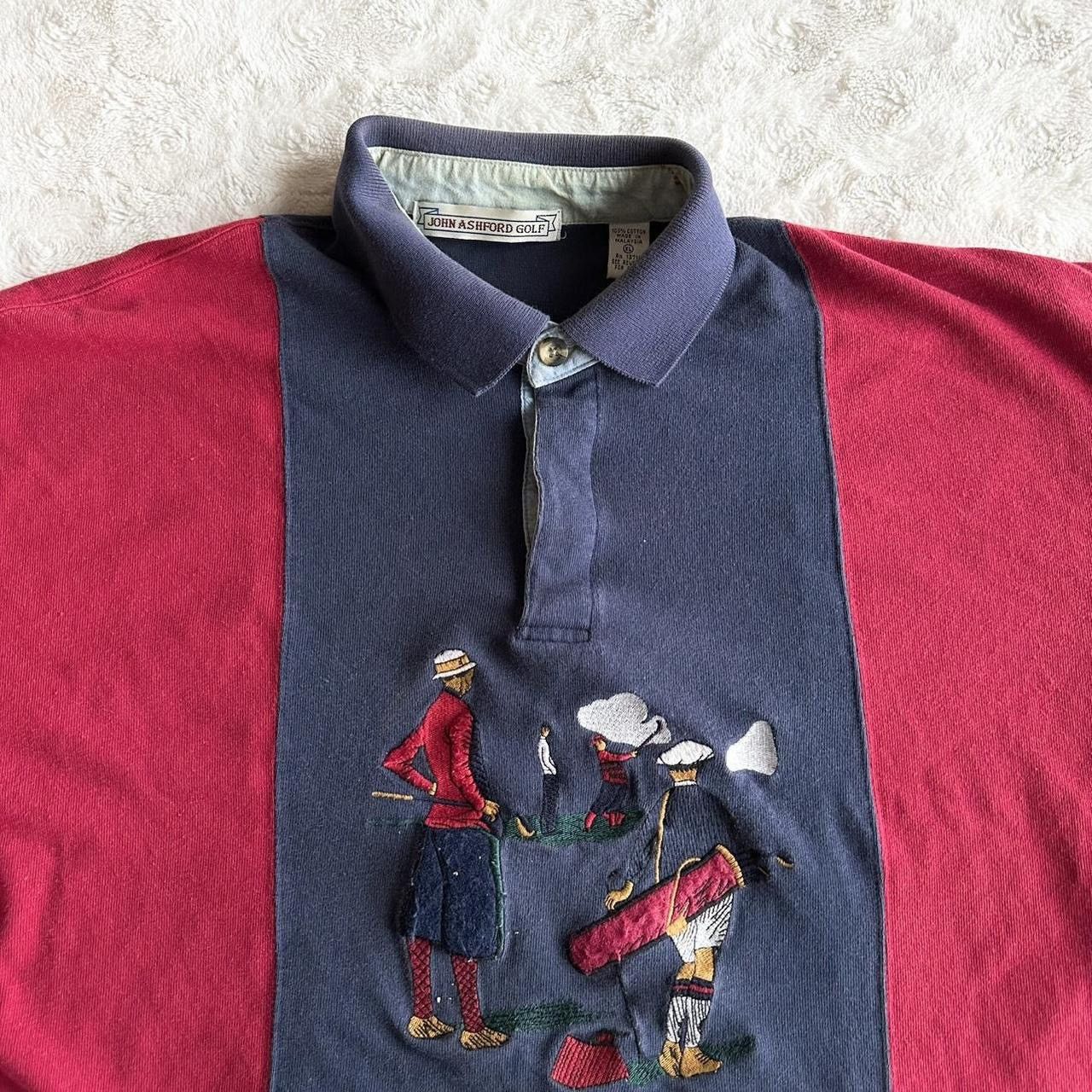 John Ashford Vintage John Ashford Golf Polo Shirt Mens XL Red Grandpa Vtg Size US XL / EU 56 / 4 - 3 Thumbnail