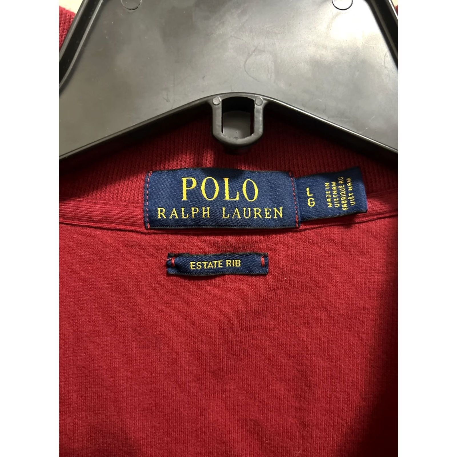 Ralph Lauren Polo Ralph Lauren Sweater Mens Large Red Estate Rib 1/4-Zip Pullover Cotton Rib-Knit Embroidered Logo Pony Size US L / EU 52-54 / 3 - 4 Thumbnail