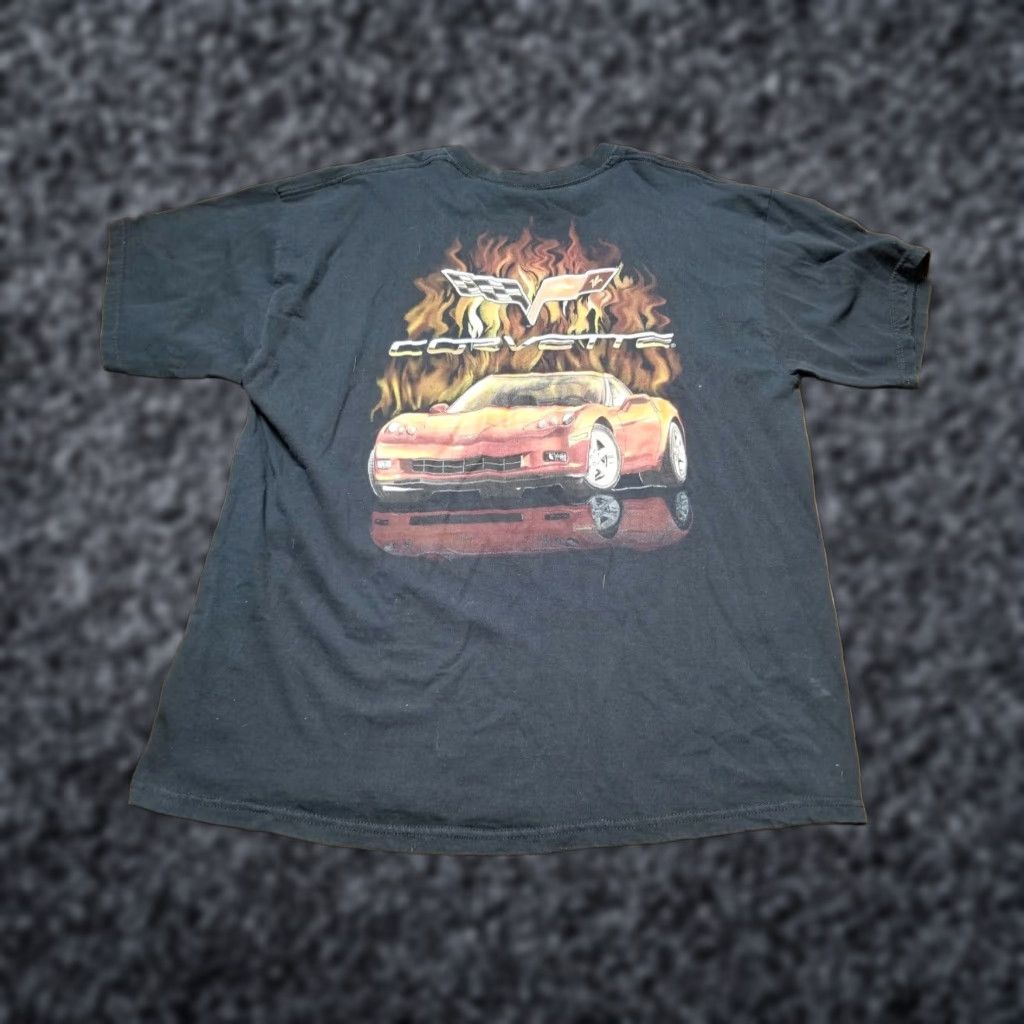 Gildan Chevrolet Corvette C4 Double Sided Graphic T-Shirt Black Mens XL Size US XL / EU 56 / 4 - 1 Thumbnail