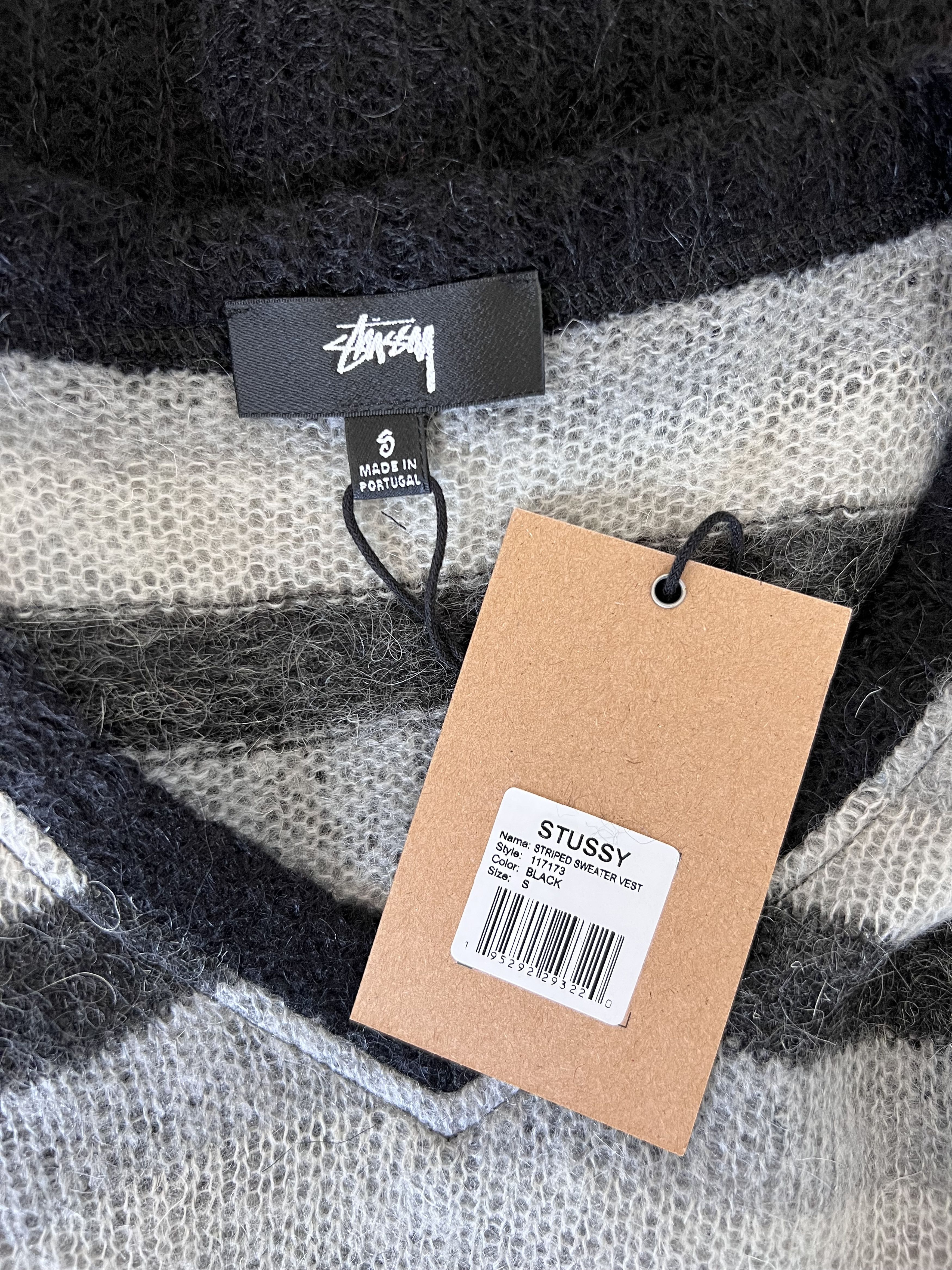 Stussy Stussy Striped Mohair Sweater Vest in Black Size US S / EU 44-46 / 1 - 5 Thumbnail