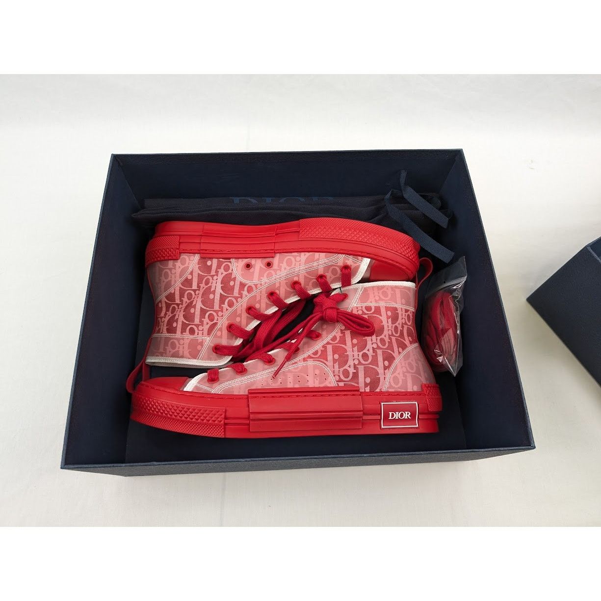 Dior o1rshd1 B23 High-Top Oblique Sneakers in Bordeaux/Ro Size US 8 / EU 41 - 23 Thumbnail