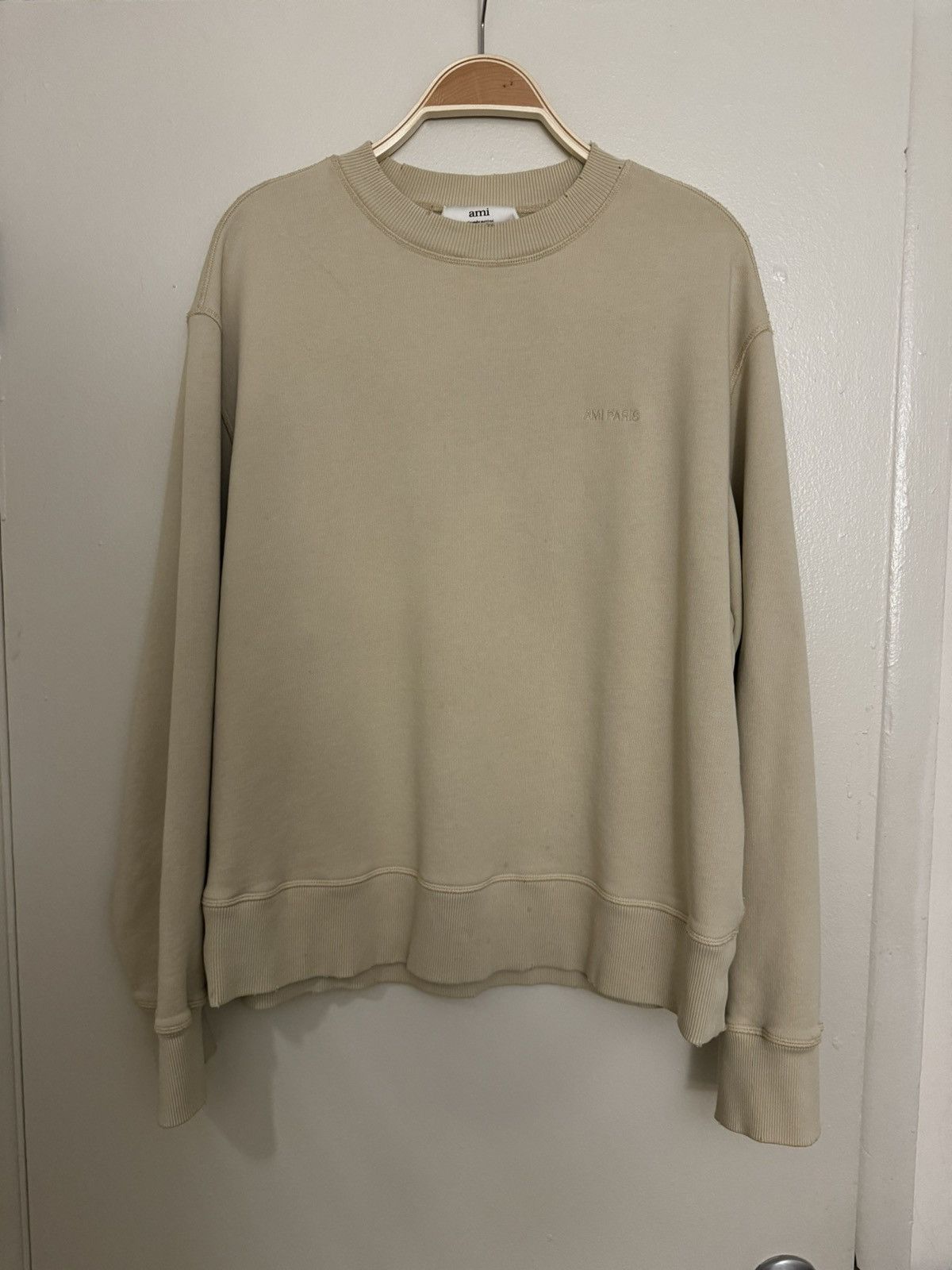 AMI Distressed French Terry Sweater Size US M / EU 48-50 / 2 - 1 Thumbnail