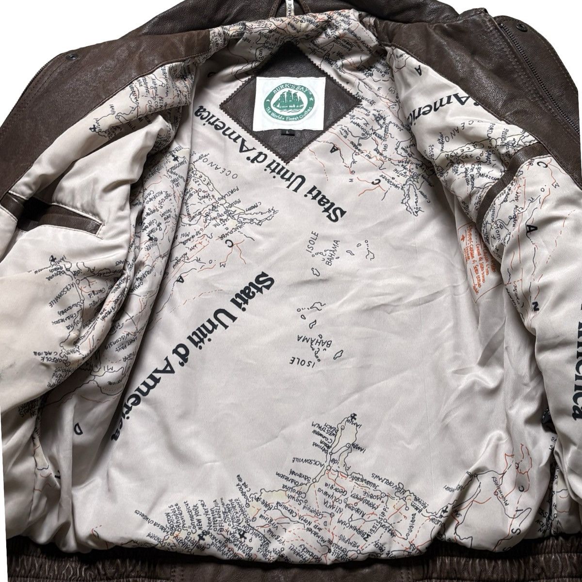 Other Vintage A-2 Brown Leather Bomber Jacket Flight L Size US L / EU 52-54 / 3 - 3 Thumbnail