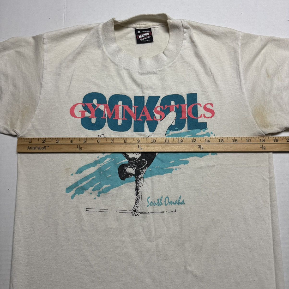 Fruit Of The Loom × Vintage VINTAGE Fruit Of The Loom SOKOL GYMNASTICS South Omaha Tee Size US S / EU 44-46 / 1 - 5 Thumbnail