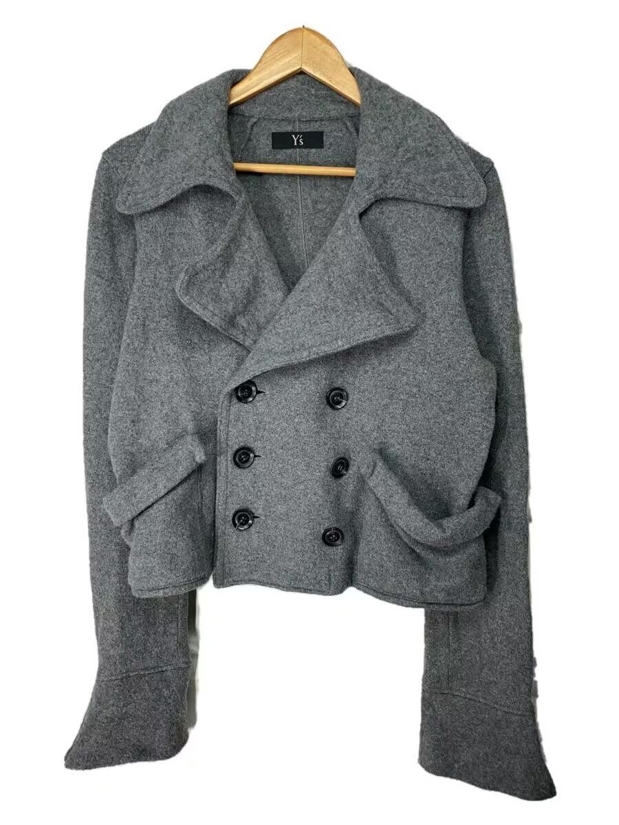 Y's × Yohji Yamamoto AW11 Double Breasted Cropped Wool Pea Jacket Size M / US 6-8 / IT 42-44 - 1 Thumbnail