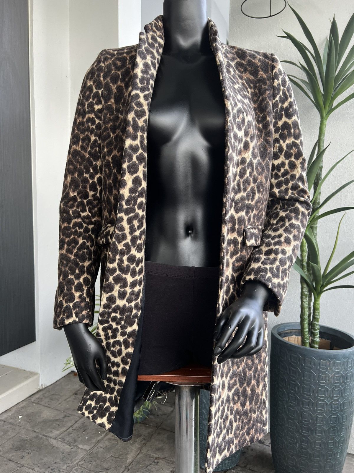 Zara ZARA Leopard Print Faux Suede Jacket Size S / US 4 / IT 40 - 9 Thumbnail