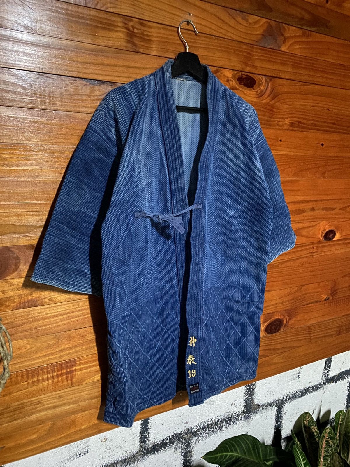 Indigo Vintage Indigo Kendo Gi Jacket | Traditional Keikogi | Boro Size US M / EU 48-50 / 2 - 6 Thumbnail