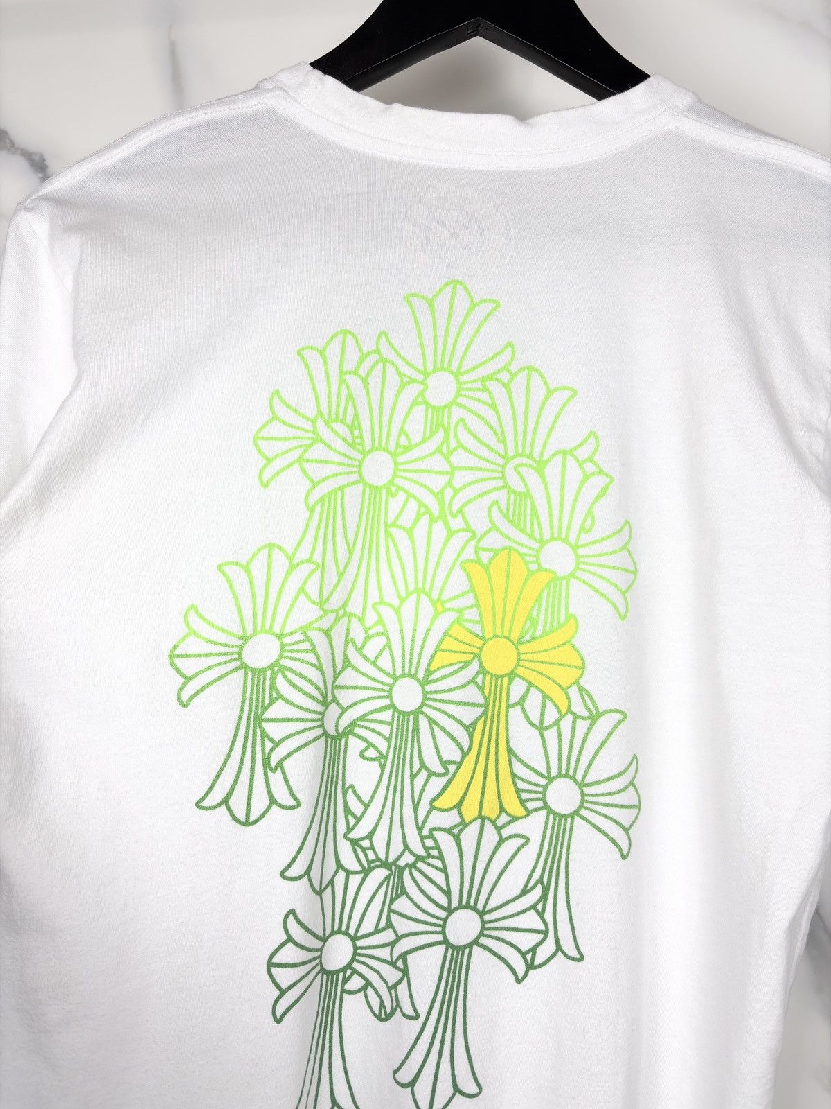 Chrome Hearts Chrome Hearts Thrashed Gradient Green Cemetery Cross Tshirt Size US XS / EU 42 / 0 - 2 Thumbnail
