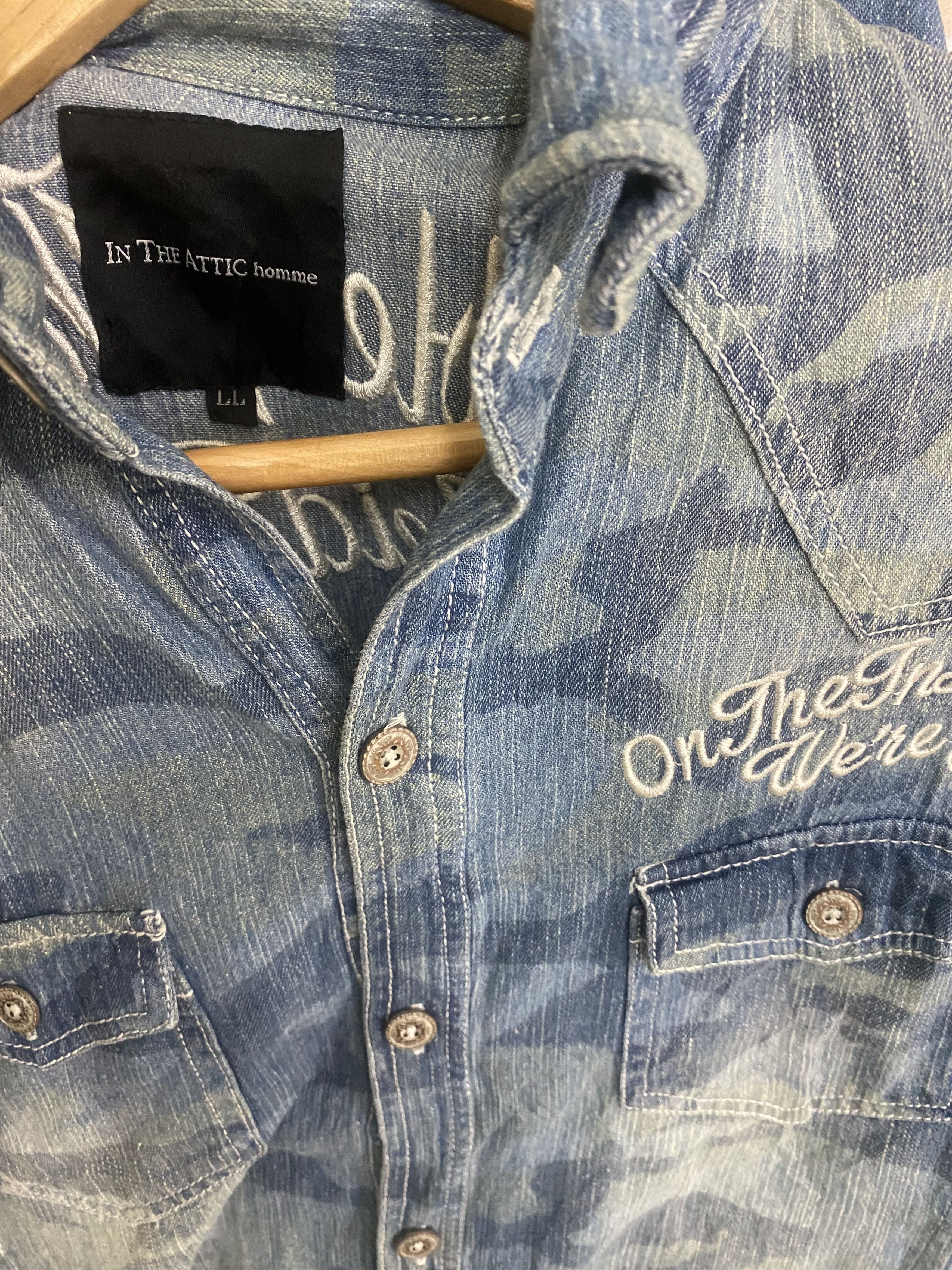 In The Attic Japanese Lots of 3 Denim Shirt Punkers Seditionaries Size US L / EU 52-54 / 3 - 4 Thumbnail