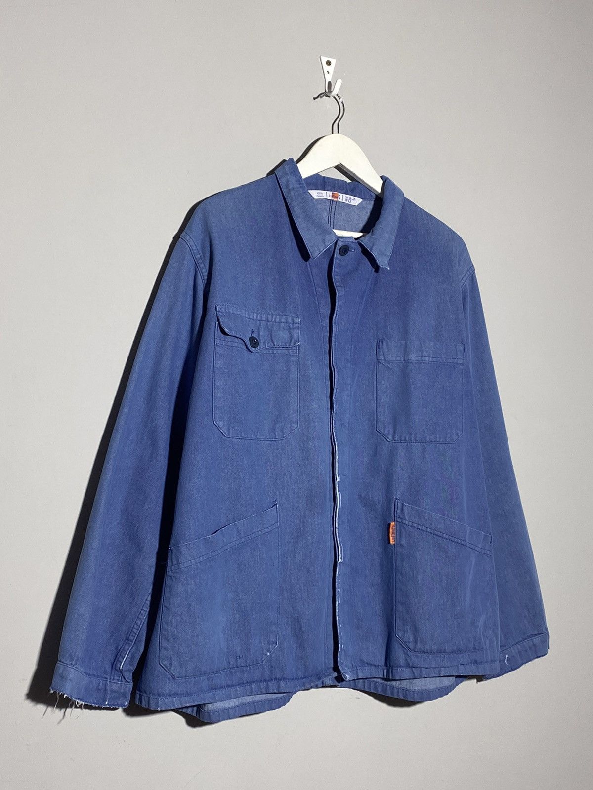 Vintage Vintage 90s workwear distressed denim jacket Size US XL / EU 56 / 4 - 2 Thumbnail