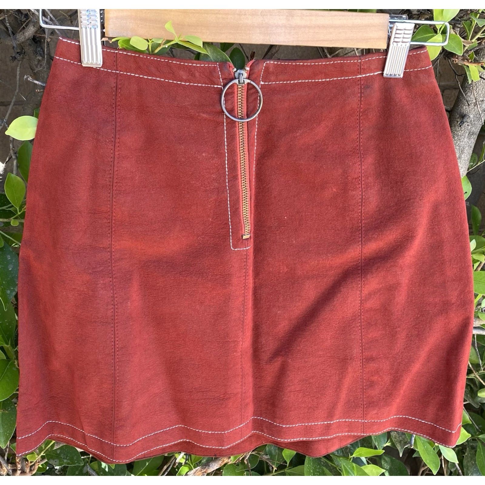 Vintage VINTAGE Rough Rider Napa Calif Mini Skirt Western Hippy Cowgirl Sz 5/6 Brown Cotton Blend 1970s Mens Womens Girls? Size 28" / US 6 / IT 42 - 6 Thumbnail