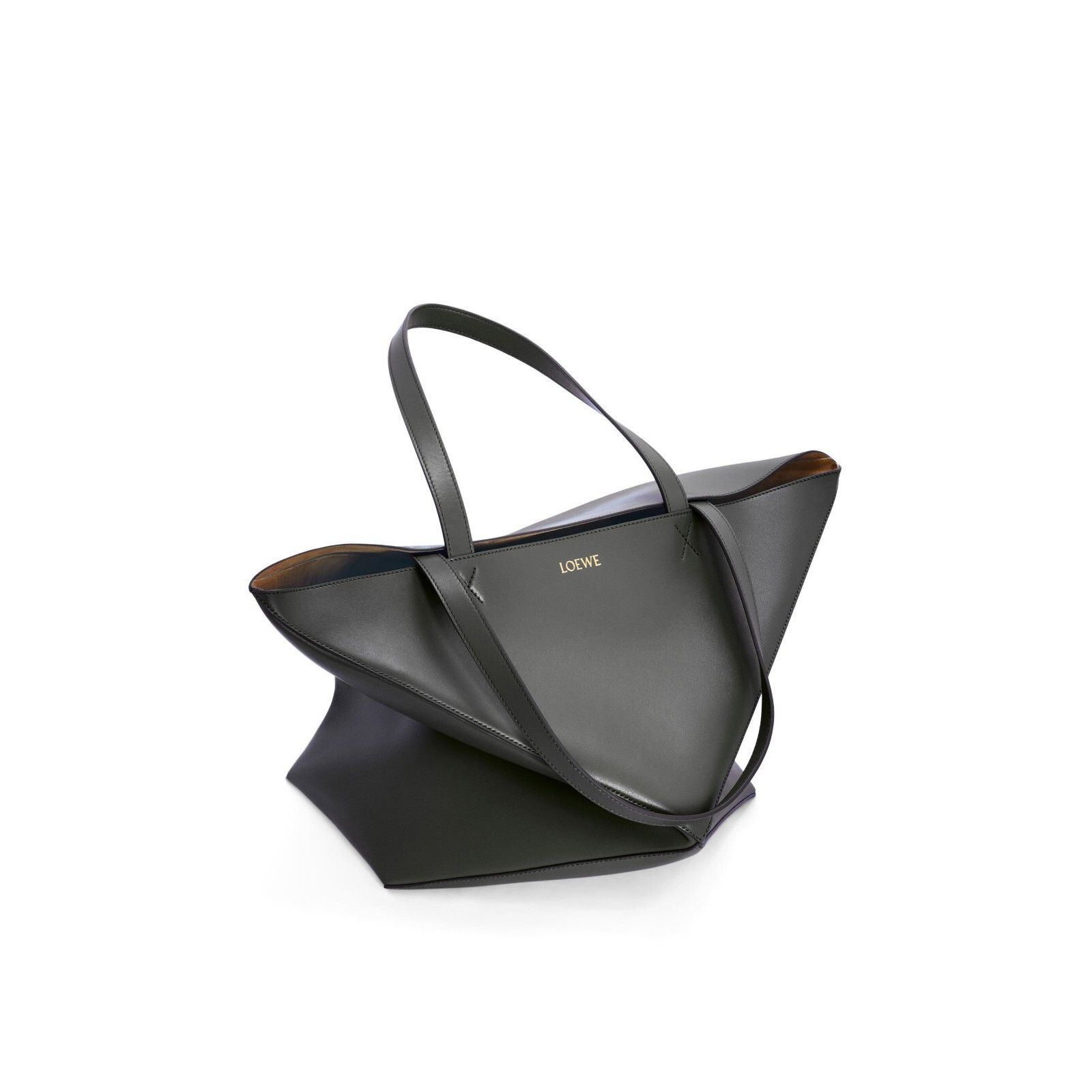 Loewe LOEWE Puzzle Fold XL $2750 Black Shiny Leather Tote Bag New Size ONE SIZE - 3 Thumbnail