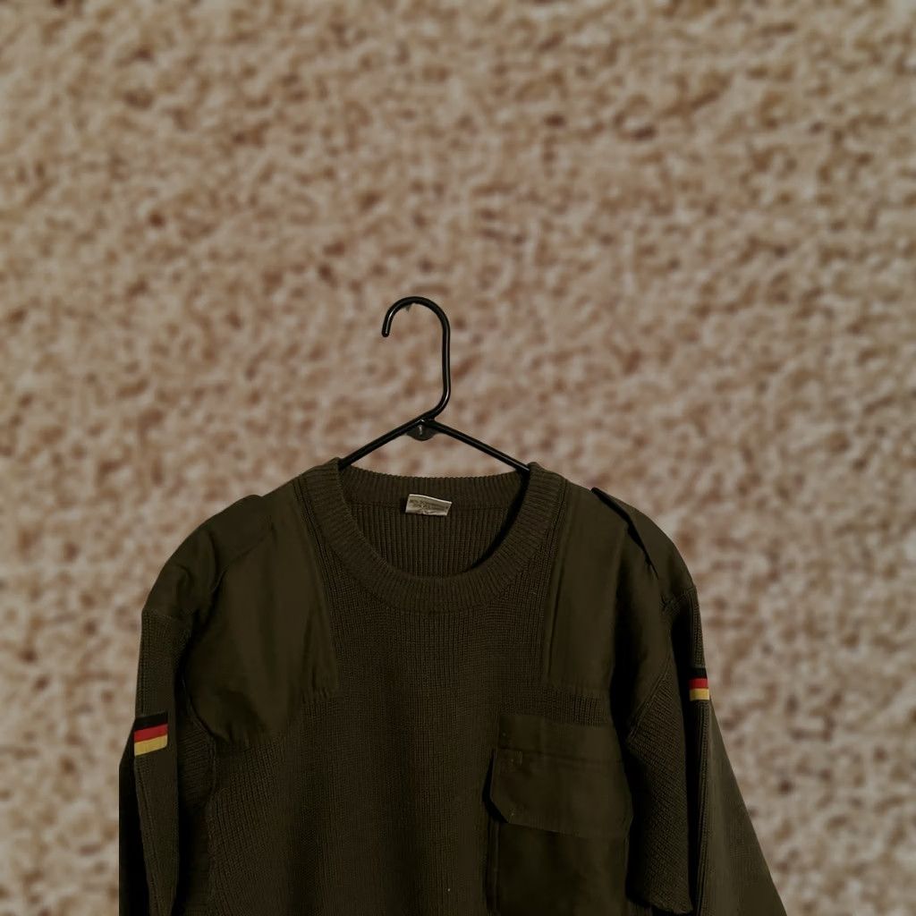 Commando German Army Military Commando Sweater Jumper Green Wool Germany Adult 54/48 Size US M / EU 48-50 / 2 - 1 Thumbnail