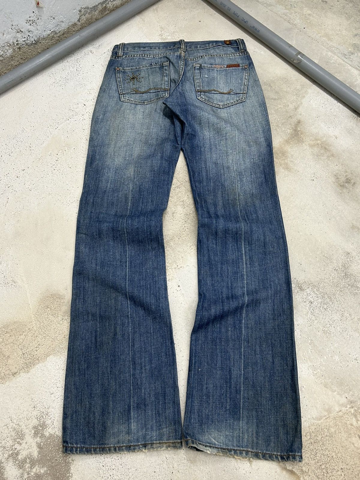 Japanese Brand × Le Grande Bleu (L.G.B.) Man Seven of Kind USA Made Washed Blue Embellishment Pocket Size US 29 - 2 Thumbnail