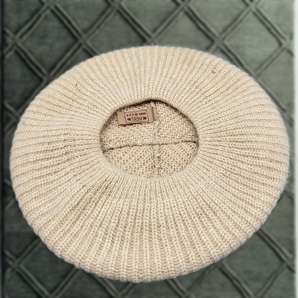 Vintage VINTAGE Aris Beret Hat Women One Size Beige Angora Knit Wool Blend Fuzzy Classic Retro Size ONE SIZE - 1 Thumbnail