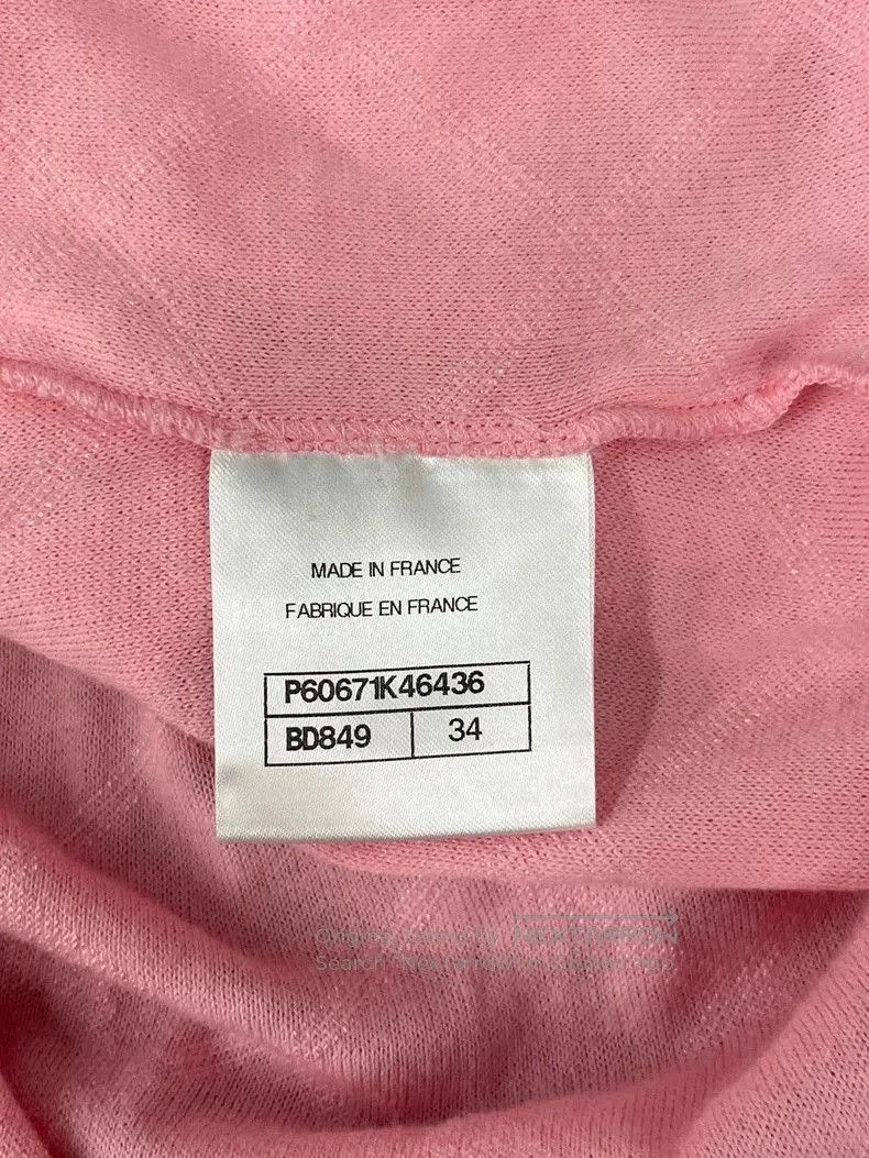 Chanel Chanel Pink Quilted Short Sleeve T. Size US XS / EU 42 / 0 - 5 Thumbnail