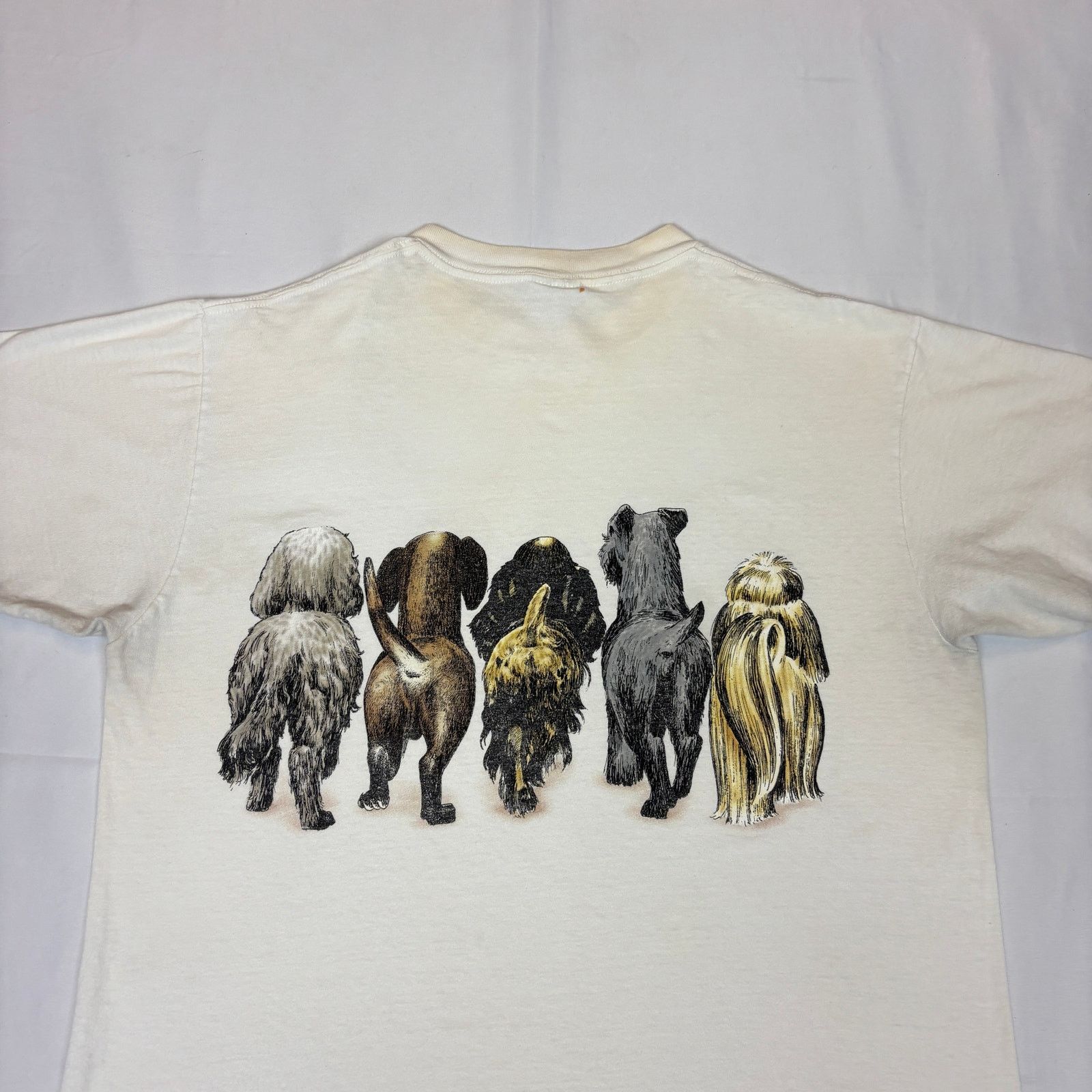 Vintage Vintage Dog Double Sided T Shirt Men's Large Puppy Butts Size US L / EU 52-54 / 3 - 4 Thumbnail