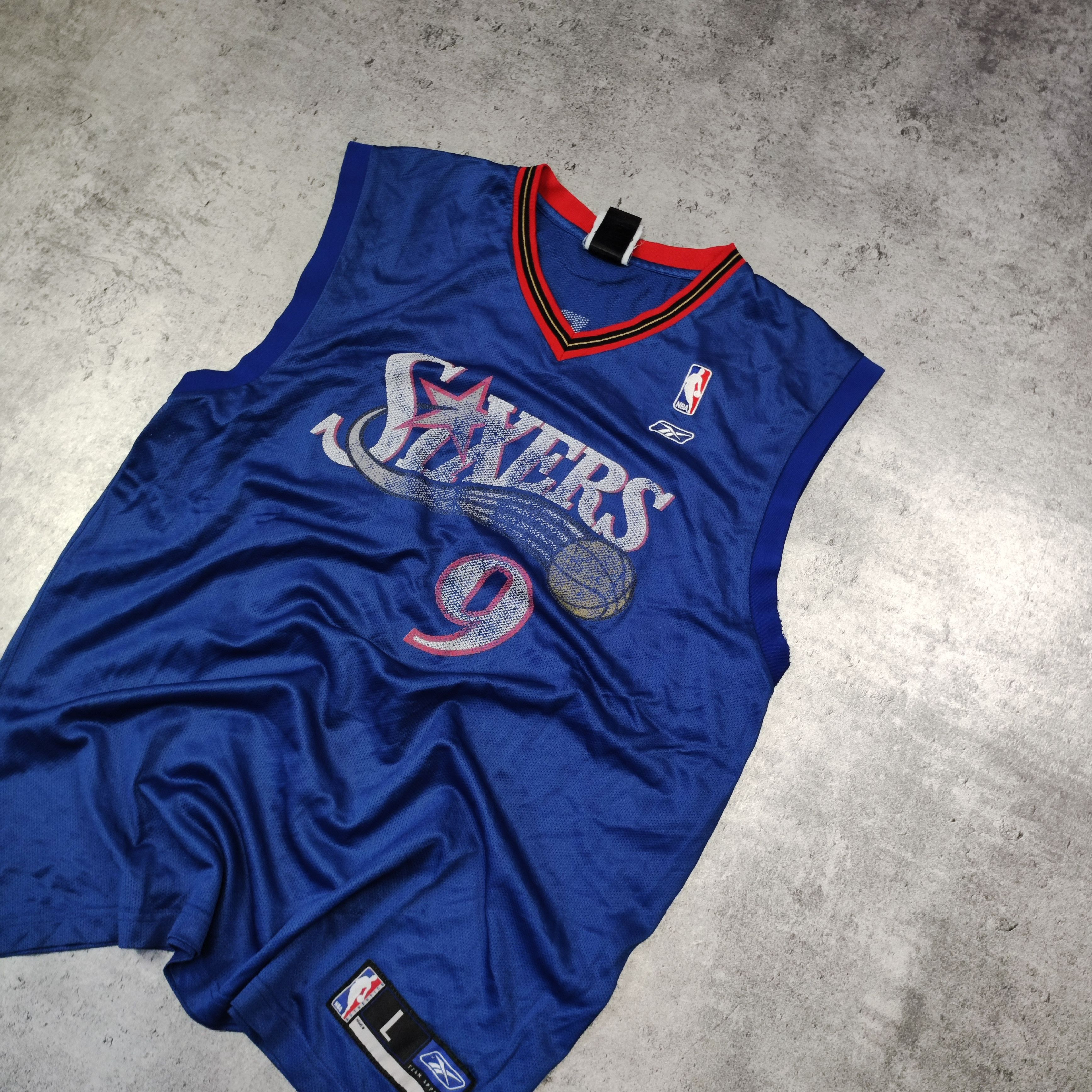 NBA × Reebok RARE Vintage NBA Basketball Sixers #9 Iguodala Jersey Size US L / EU 52-54 / 3 - 3 Thumbnail