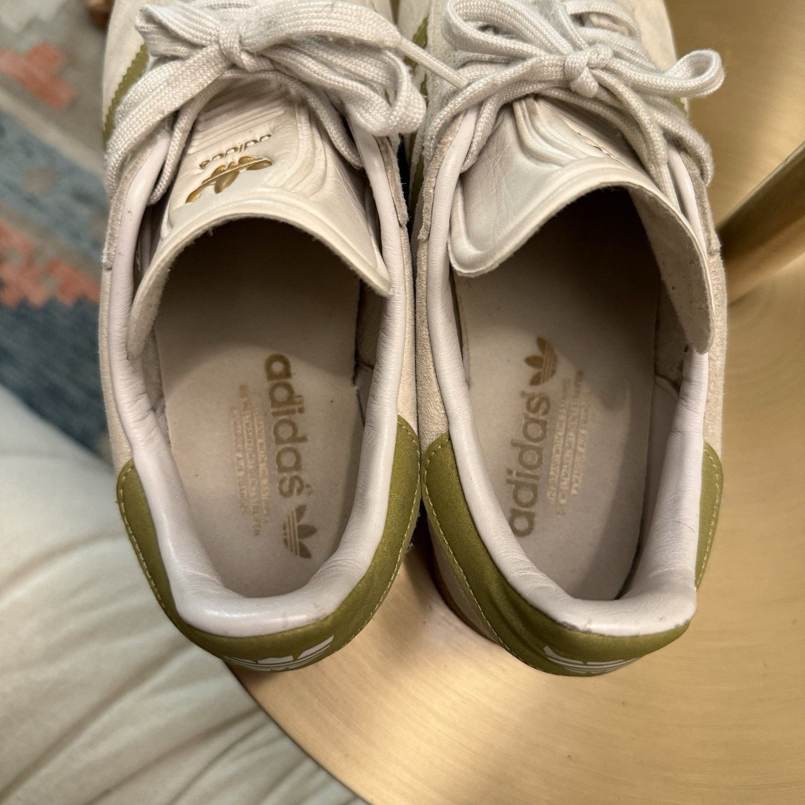 Adidas 2016 Adidas Gazelle White Gold Green Gum BB5495 Shoe Sneaker Size US 8.5 / EU 41-42 - 11 Thumbnail