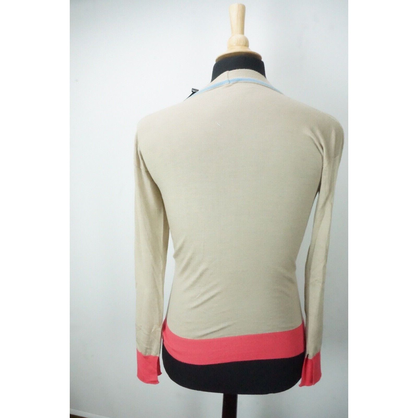 Giorgio Armani Giorgio Armani Black Label Beige Blue Pink Woven Cashmere Bl Size XL / US 12-14 / IT 48-50 - 3 Thumbnail
