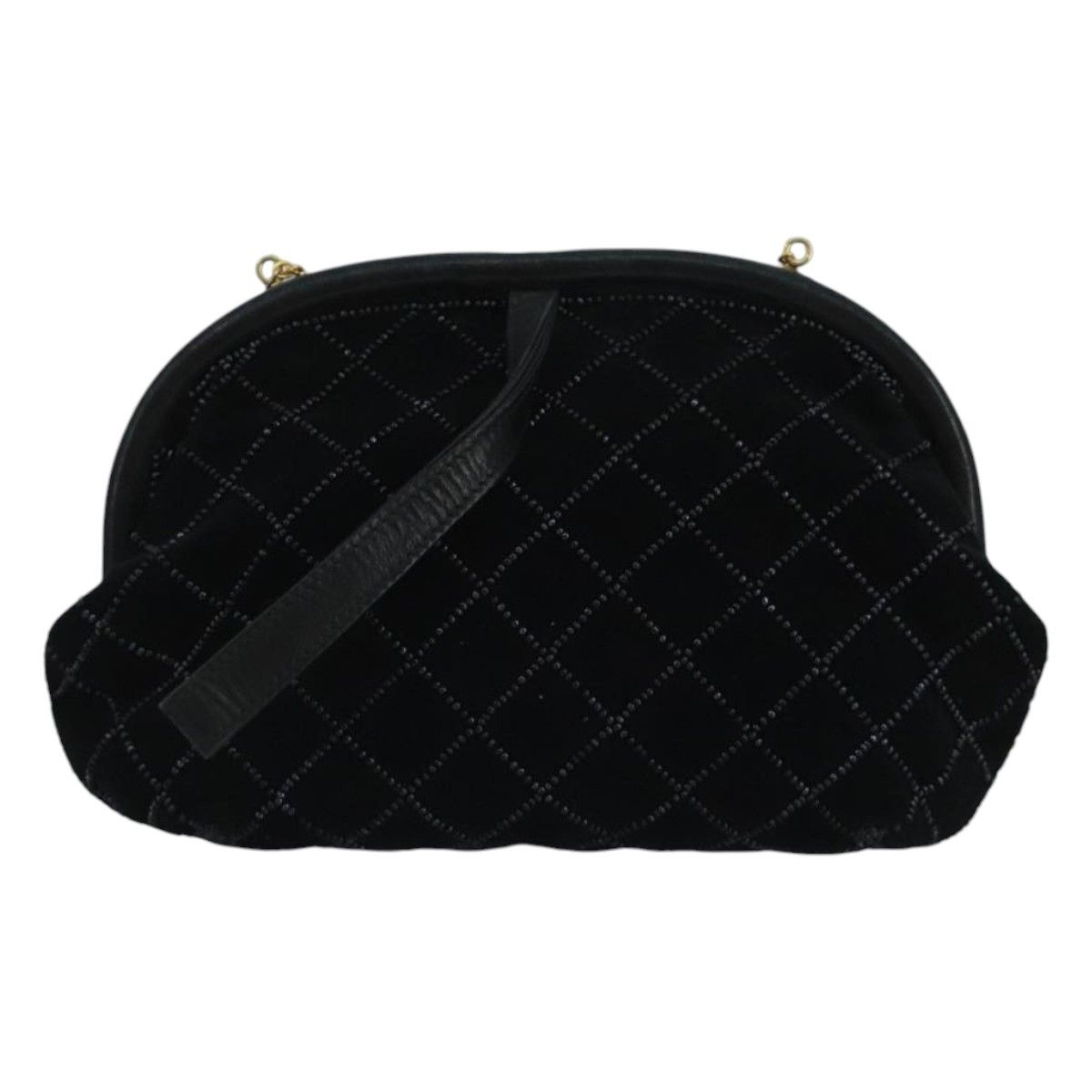 Bally Black Velvet Shoulder Bag (Pre-Owned) Size ONE SIZE - 1 Thumbnail