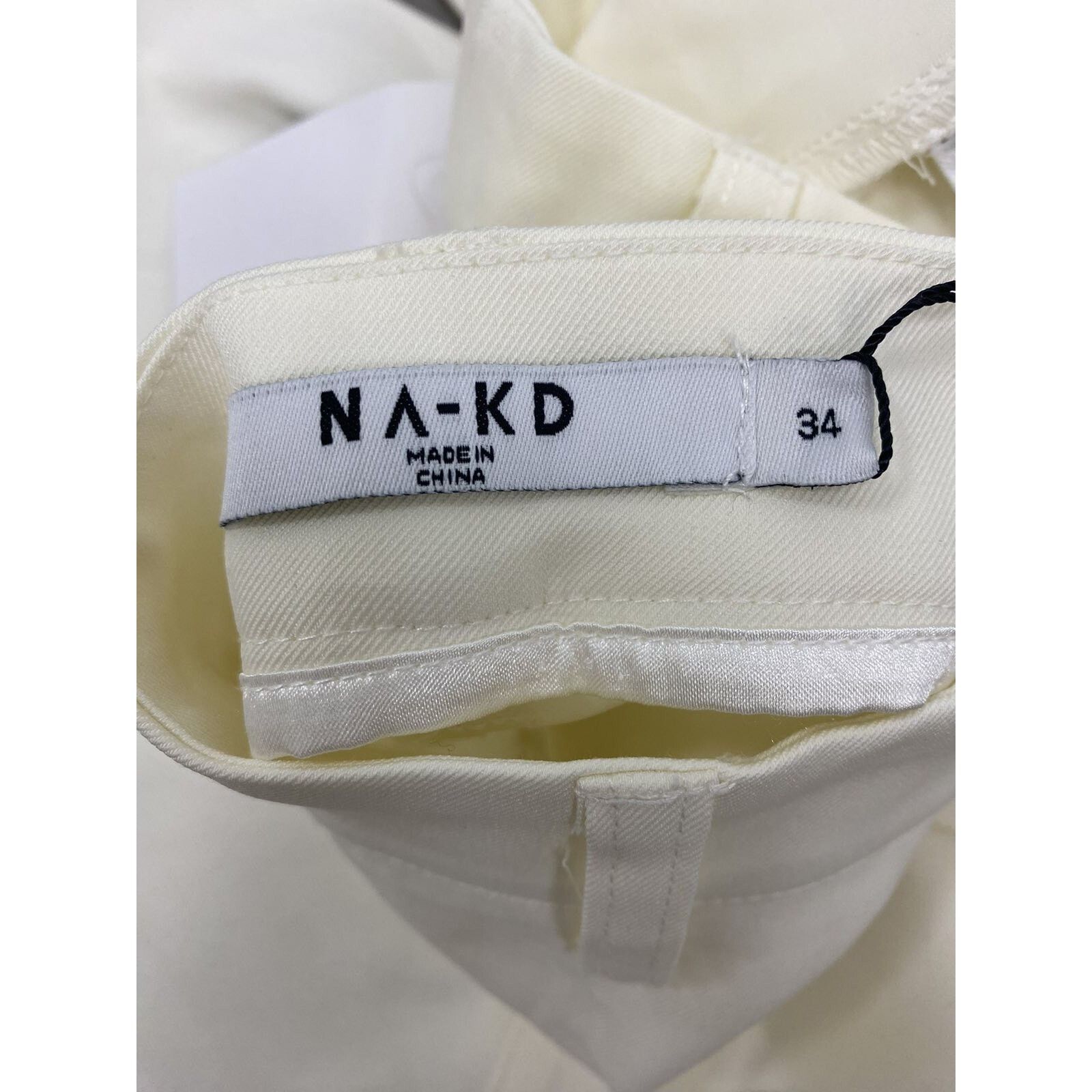 & Other Stories NA-KD Women Mid Waist Cargo Pocket Pants Ivory 34 A003091 Size 34" / US 12 / IT 48 - 9 Thumbnail