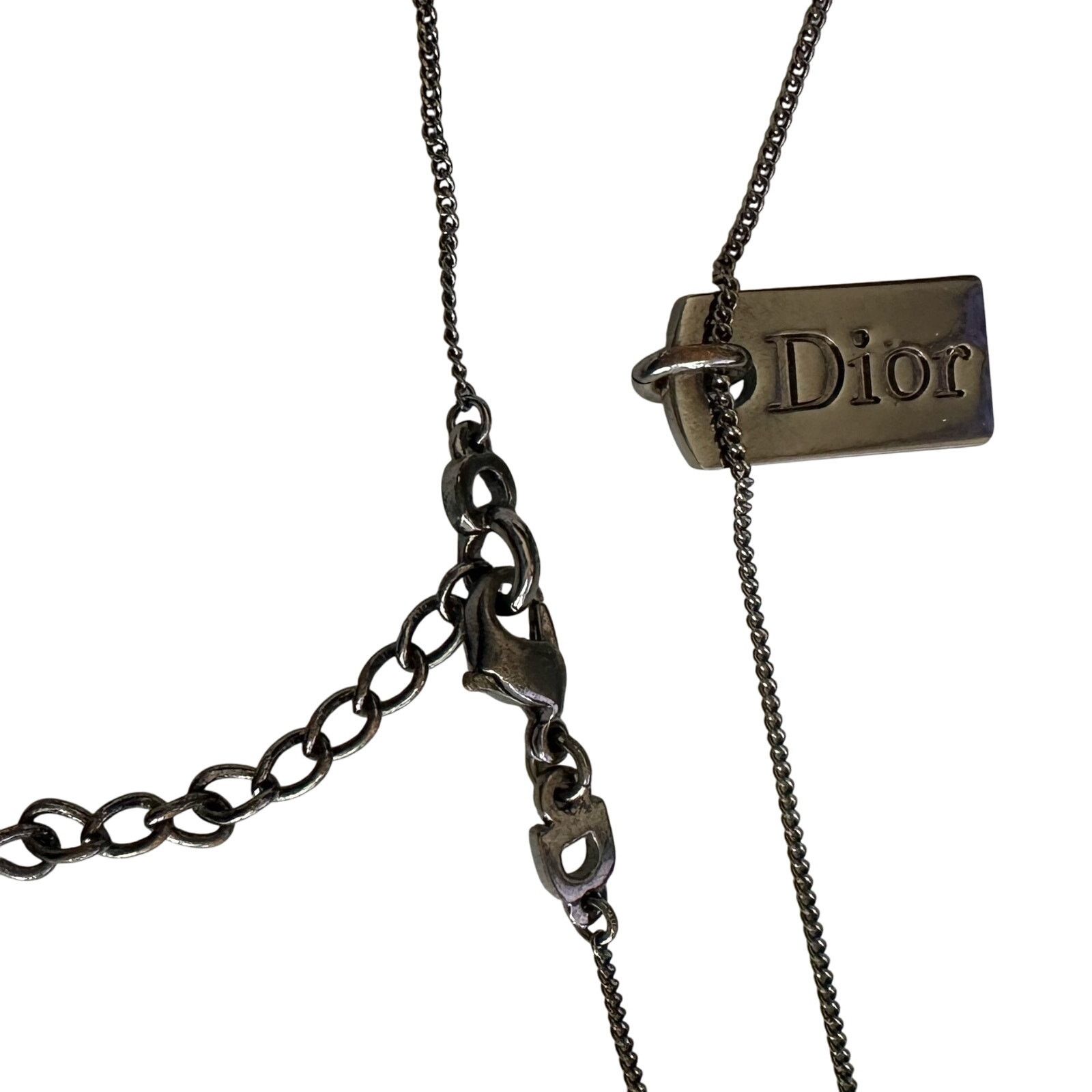 Dior Christian Dior Dog Tag Style Necklace - Gunmetal Size ONE SIZE - 10 Thumbnail