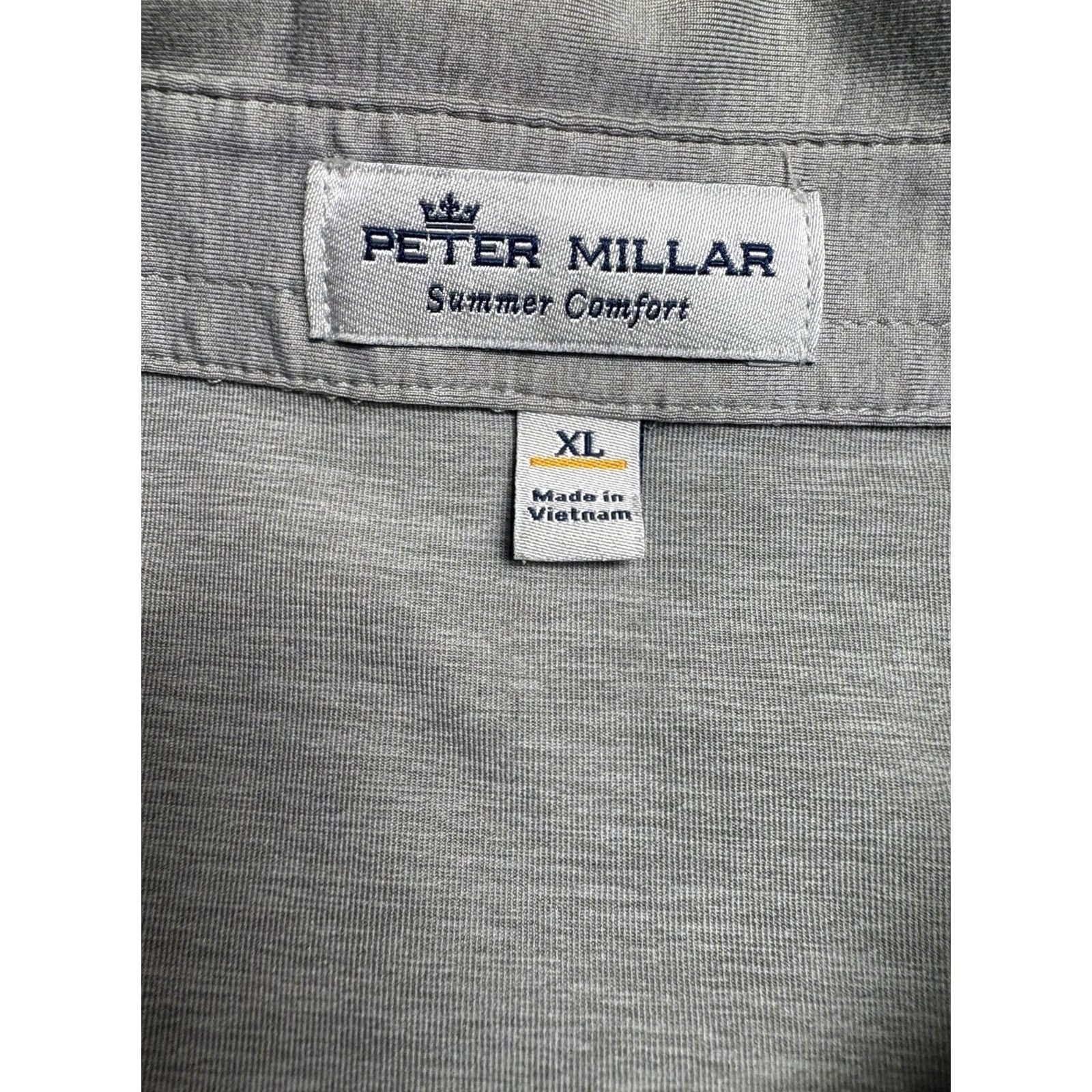 Peter Millar Peter Millar Polo Shirt Men XL Gray Golf Performance Stretch Championship Size US XL / EU 56 / 4 - 4 Thumbnail