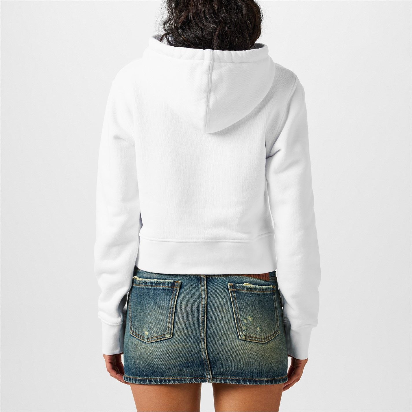 Palm Angels o1g2r1mq0325 Rhinestone Hoodie in White & Black Size L / US 10 / IT 46 - 5 Thumbnail