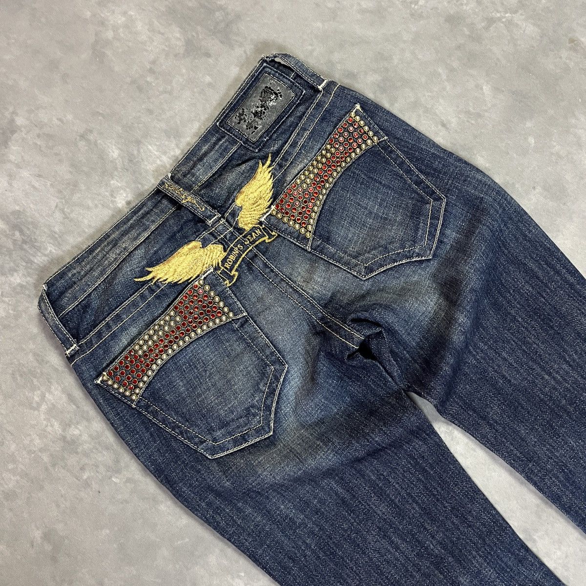 Robins Jeans Robin’s Jean Vintage Studded Crystal Pocket Skinny Jeans Size US 26 / EU 42 - 11 Thumbnail