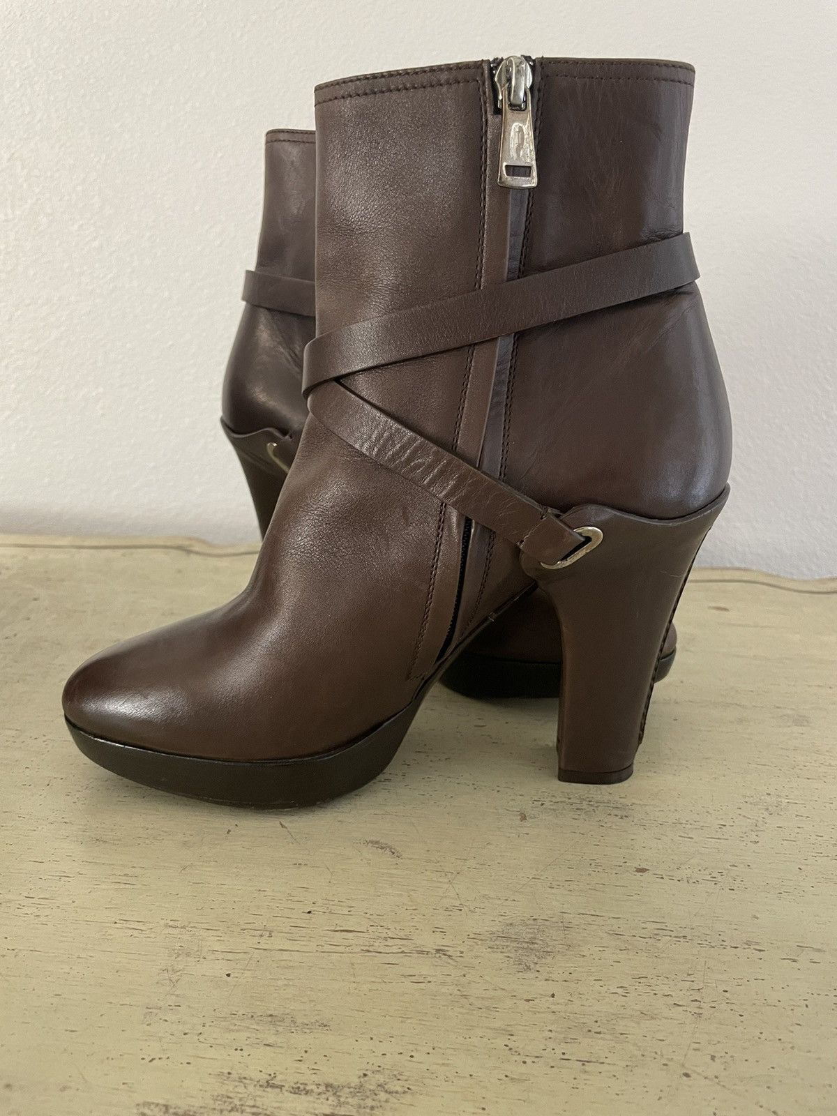 Ralph Lauren Purple Label Platform Bootie Size US 9 / IT 39 - 3 Thumbnail