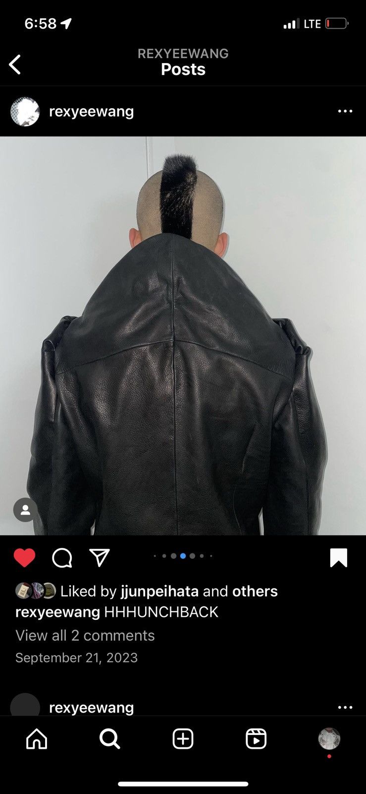 Designer Rexyeewang leather hunchback jacket Size US M / EU 48-50 / 2 - 6 Thumbnail