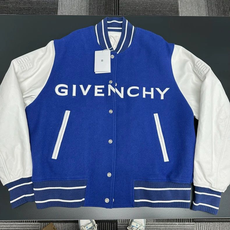 Givenchy Givenchy Hot Selling White and Blue Baseball Jacket, Size Size US XL / EU 56 / 4 - 1 Thumbnail
