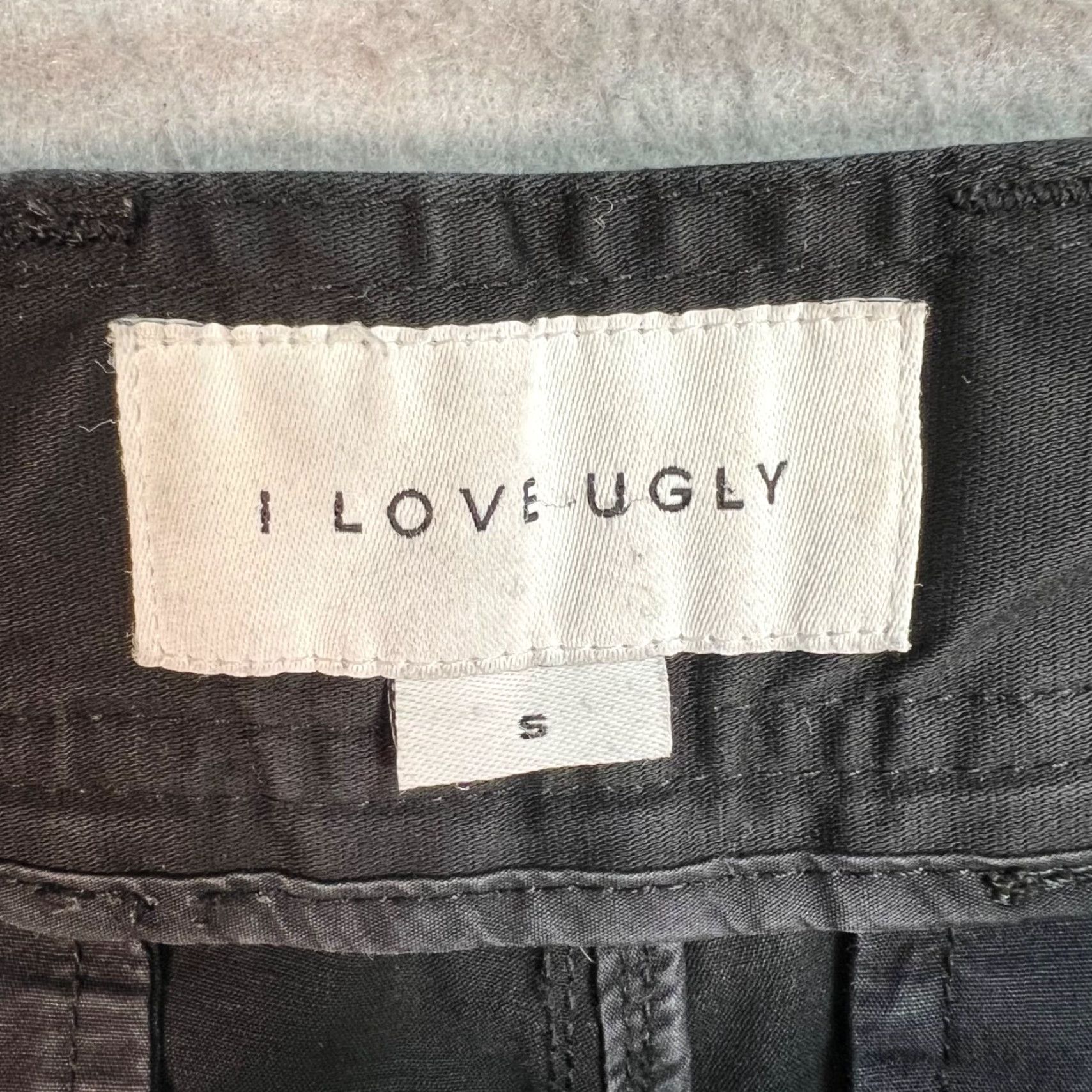 I Love Ugly I Love Ugly Mens Size Small Black Cropped Pants Cotton Blend Adjustable Hem Size US 29 - 3 Thumbnail