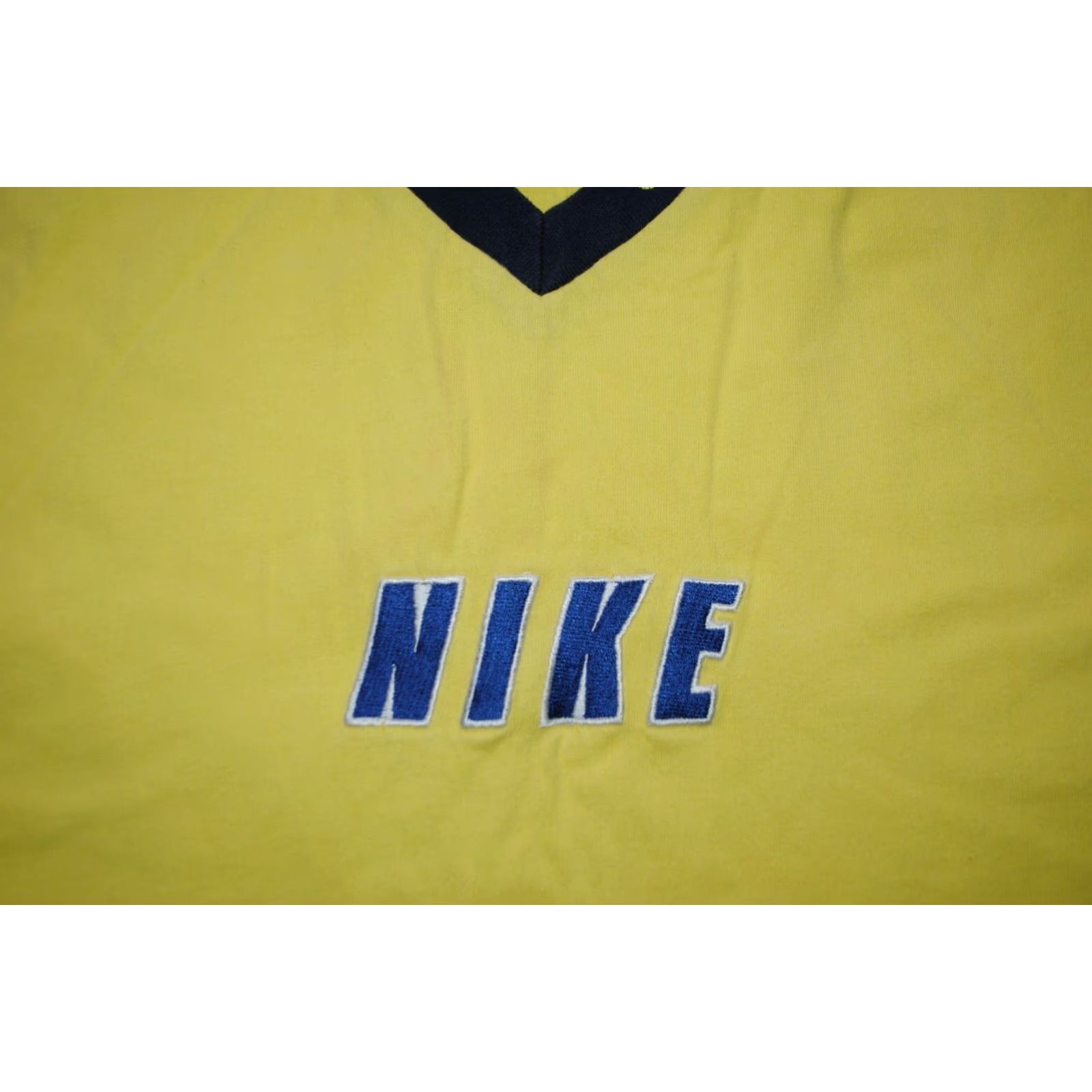 Nike 90'S VINTAGE NIKE YELLOW T SHIRT EMBROIDERED MADE IN GREECE SIZE L Mens Large T-shirt 100% Cotton Short Sleeve 1990s Rare Size US L / EU 52-54 / 3 - 2 Thumbnail