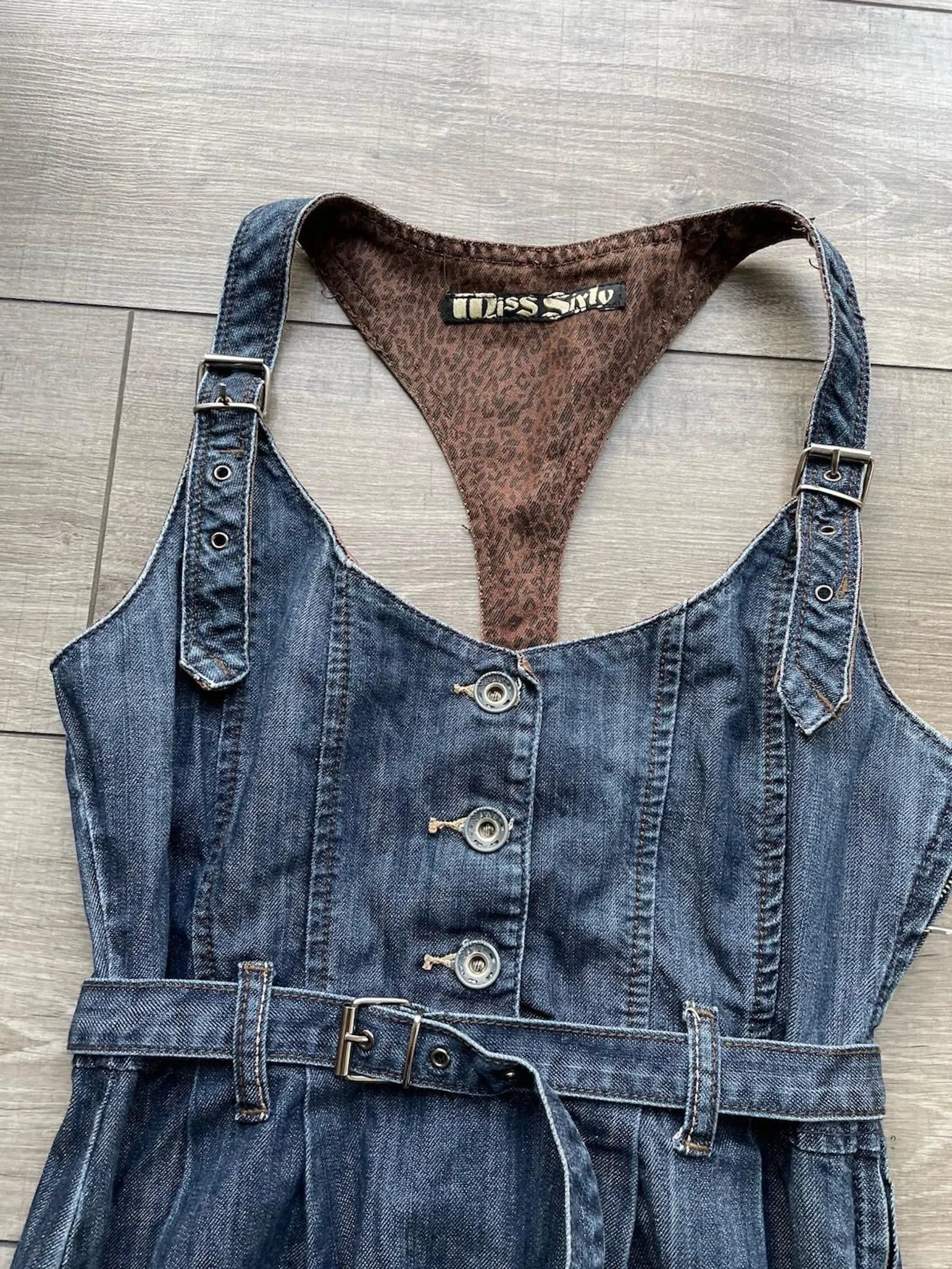 Miss Sixty Y2K Miss Sixty Denim Dress | Tulip Midi Grunge | Size 26 Size XS / US 0-2 / IT 36-38 - 2 Thumbnail