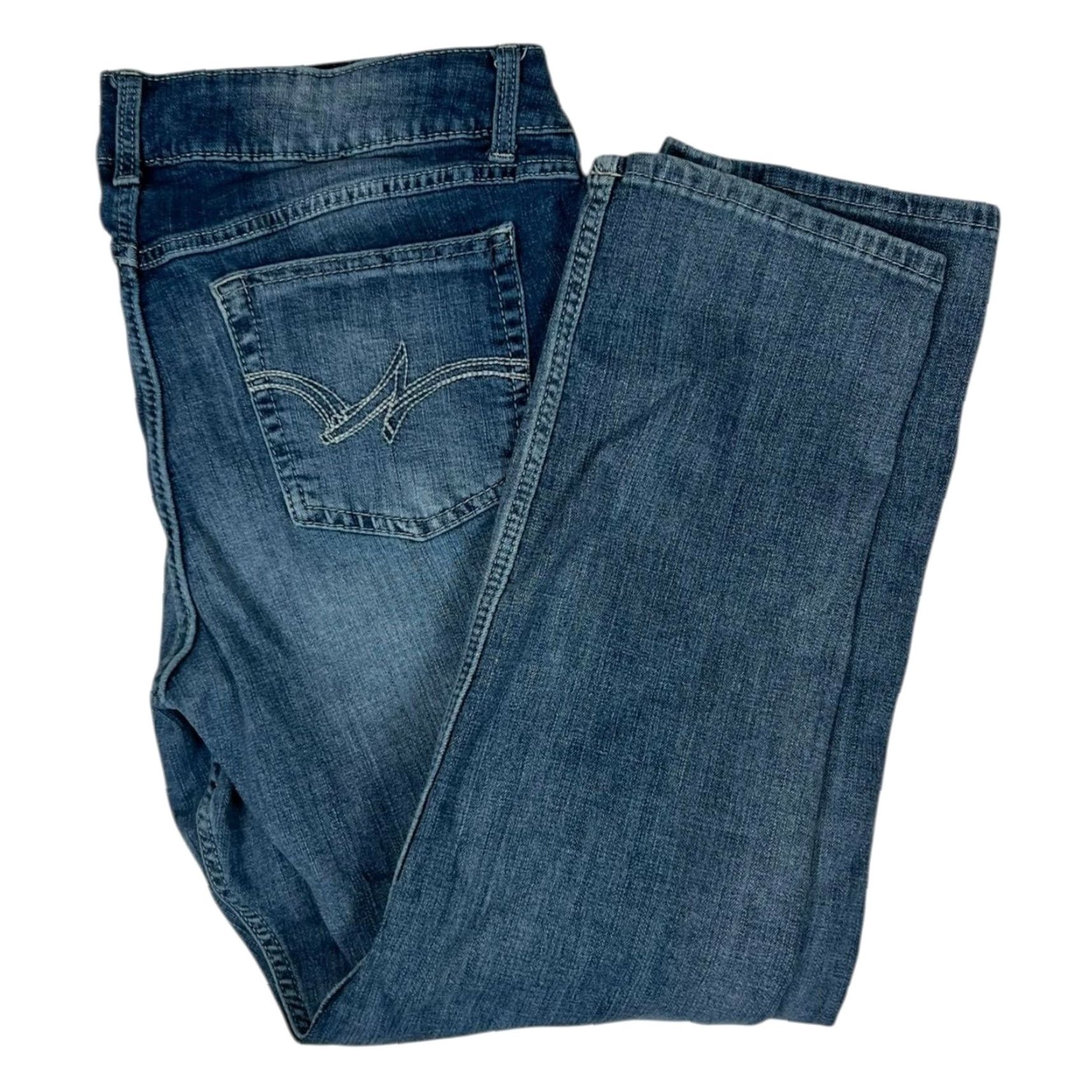Wrangler Wrangler Jeans Women's 15 Blue Medium Wash Regular Denim Straight Leg Pockets 29in Inseam Wrangler 100015T409JYMS Womens Size 36" / US 14 / IT 50 - 2 Thumbnail