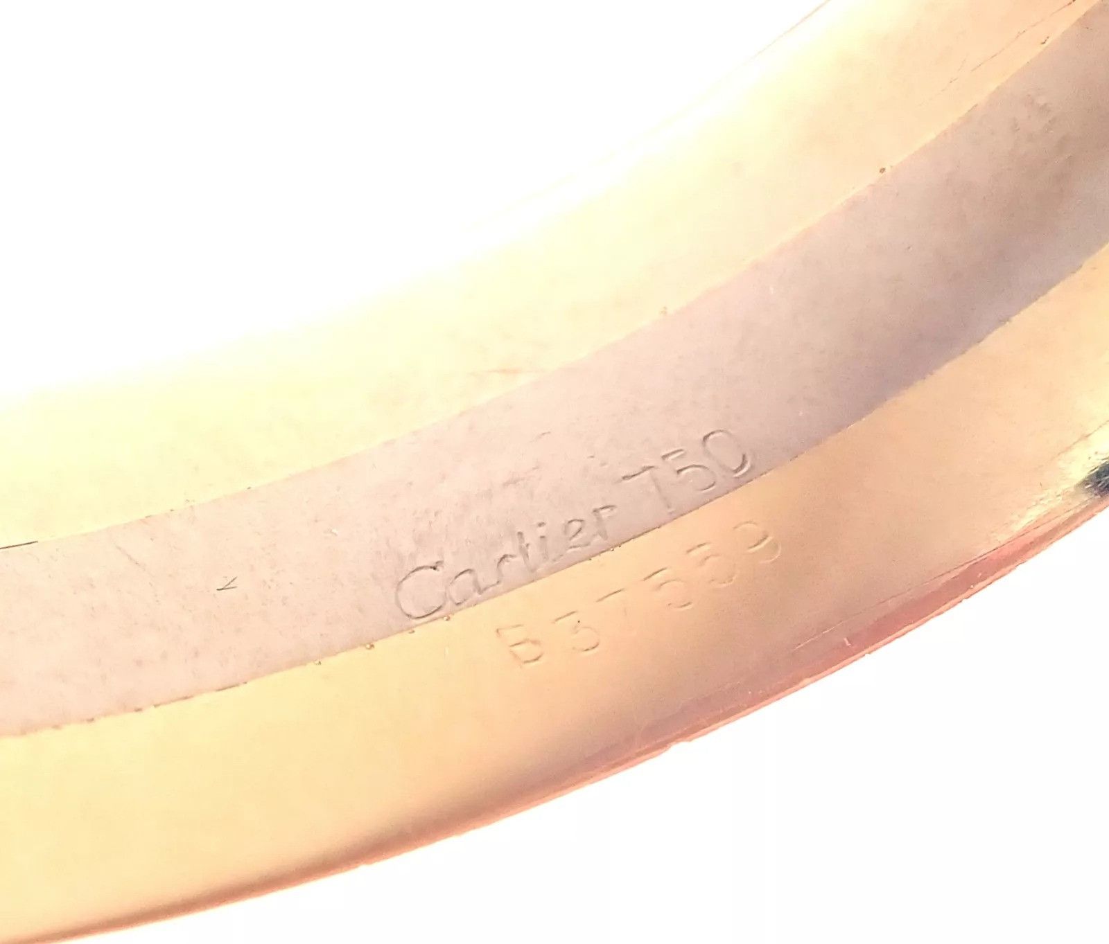 Cartier Cartier 18k Tri-Color Gold C Wide Cuff Bangle Bracelet Size ONE SIZE - 8 Thumbnail