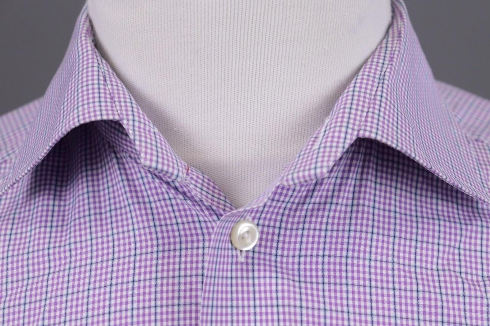Eton Eton Contemporary Pink Check Shirt Size 40 / 15.75 Size US M / EU 48-50 / 2 - 3 Thumbnail