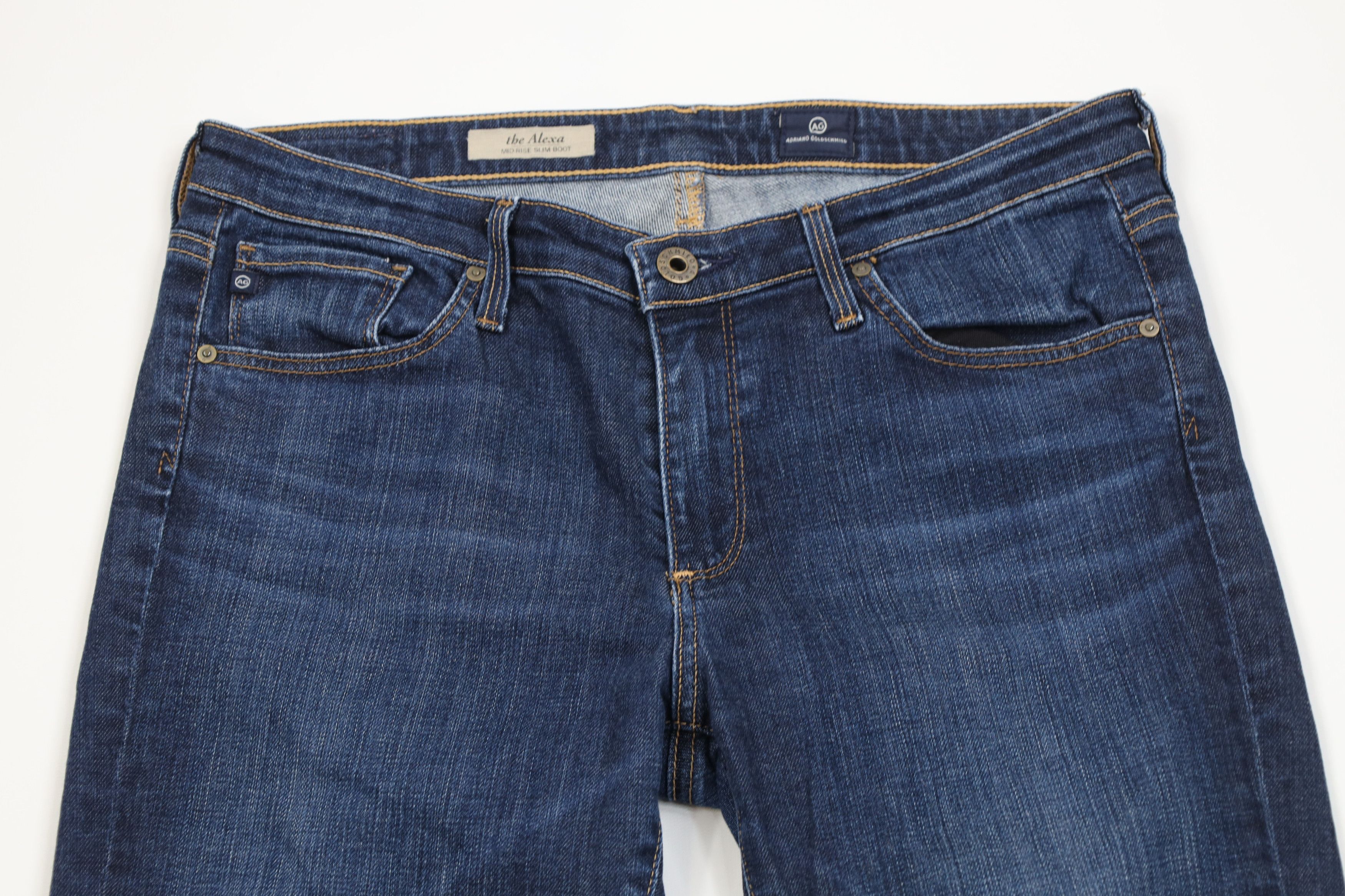 AG Adriano Goldschmied Adriano Goldschmied Alexa Mid Rise Slim Bootcut Denim Jeans Size 29" - 2 Thumbnail